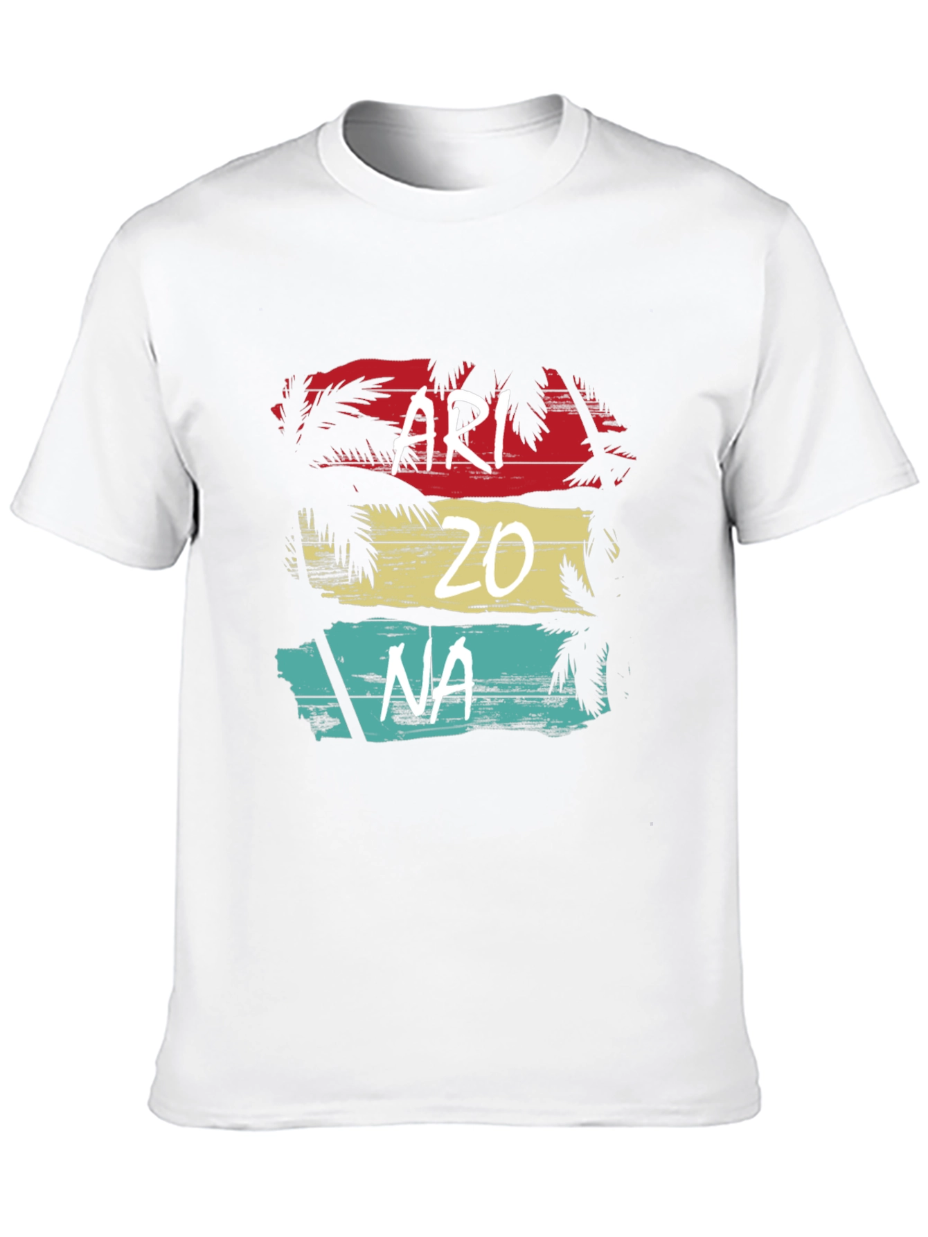 Retro Arizona T-Shirt - Black Palm Tree Graphic