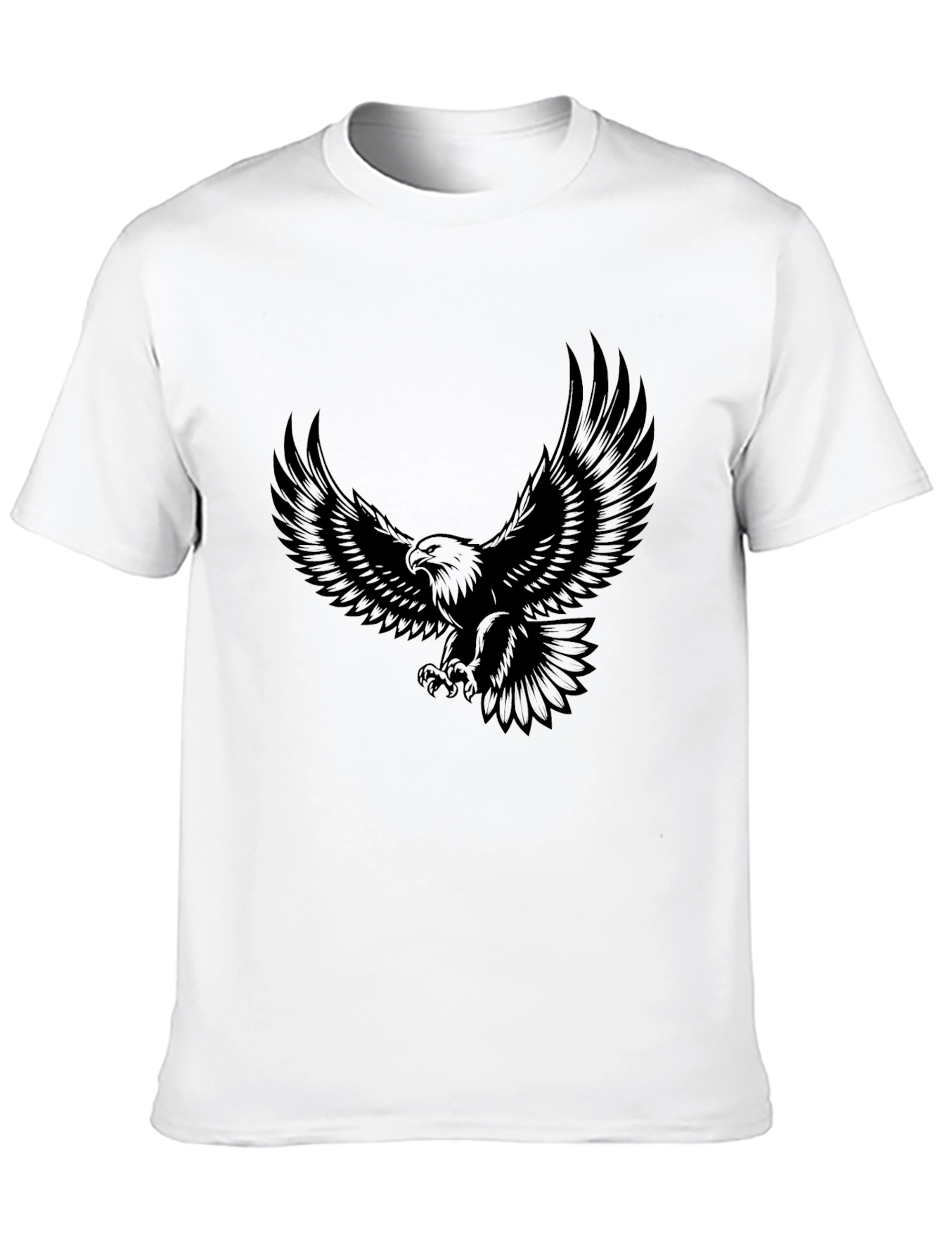 Mens Black Eagle Graphic Tee - Short Sleeve