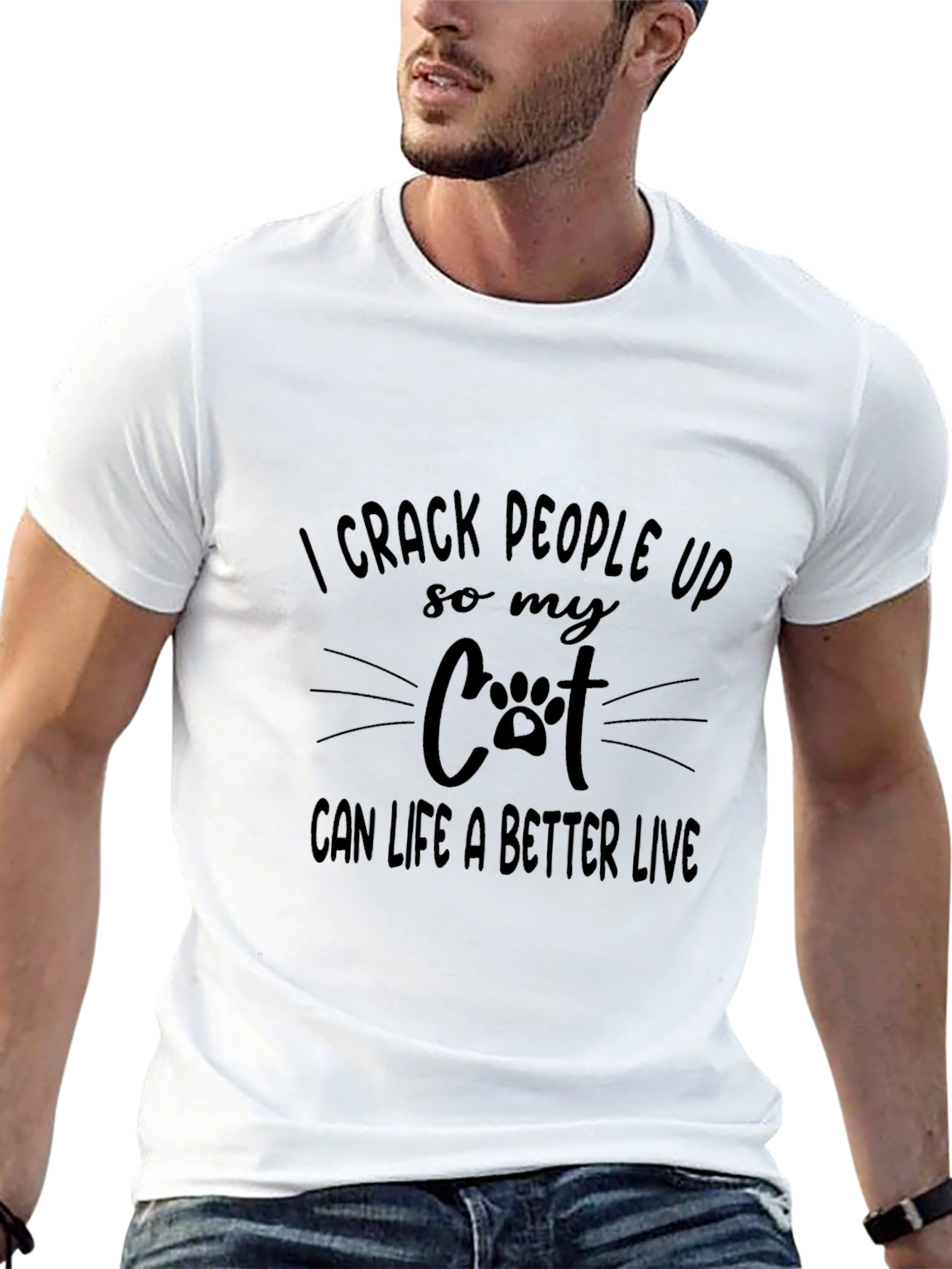 Funny Cat Lover T-Shirt: I Crack People Up
