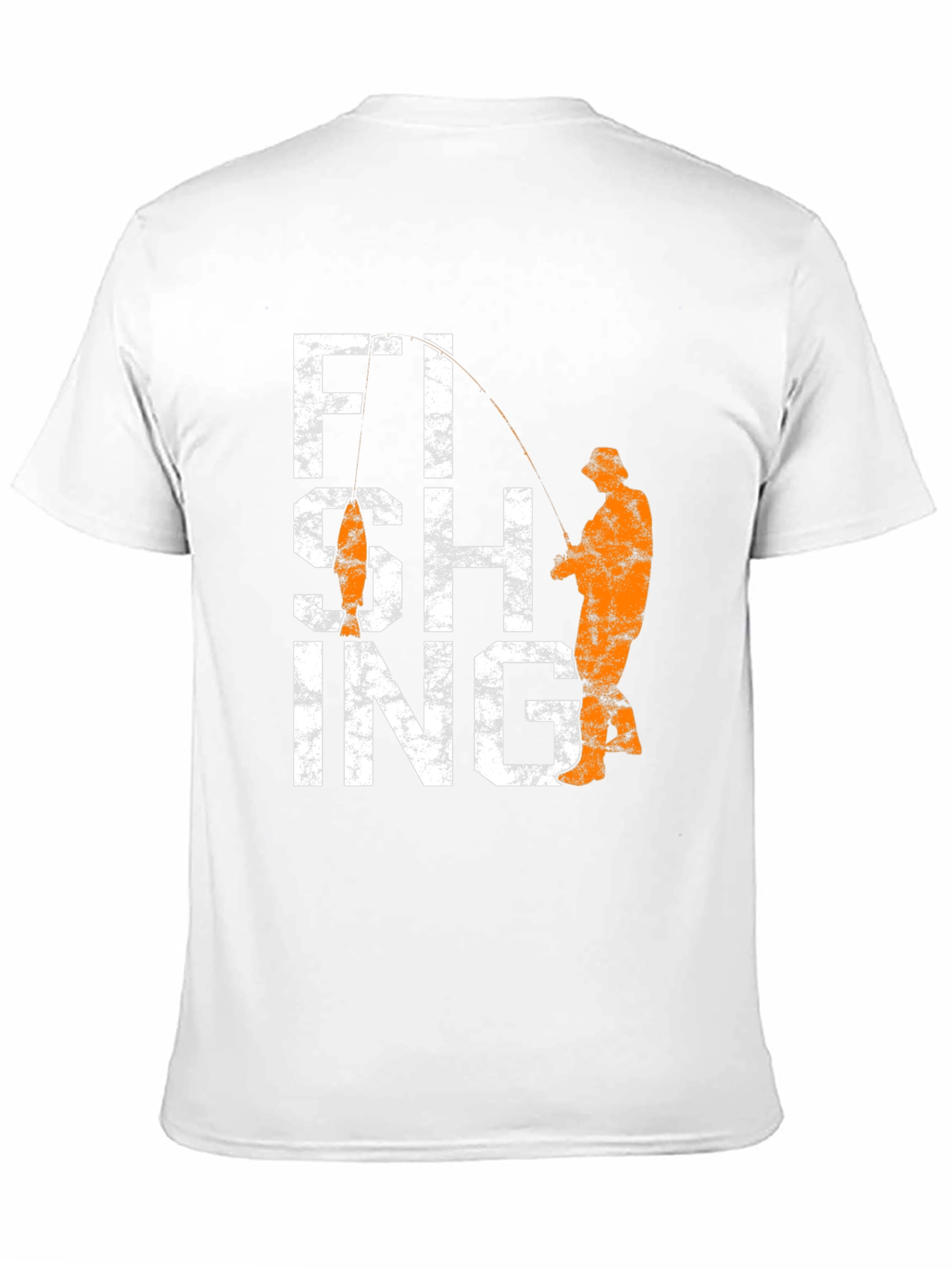 Fishing Graphic Tee - Black Cotton Angler T-Shirt