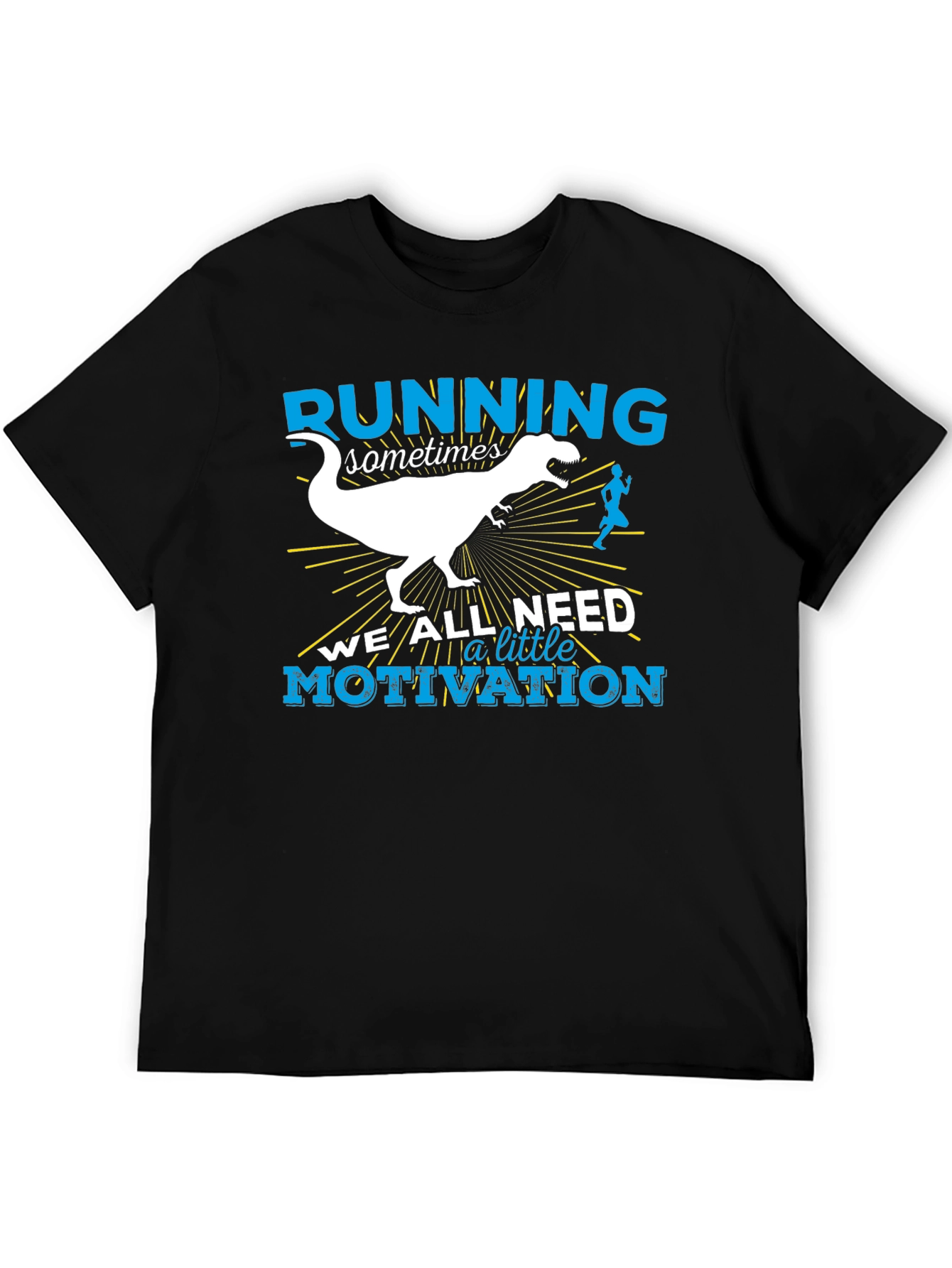 Running Motivation T-Shirt - Dinosaur Design