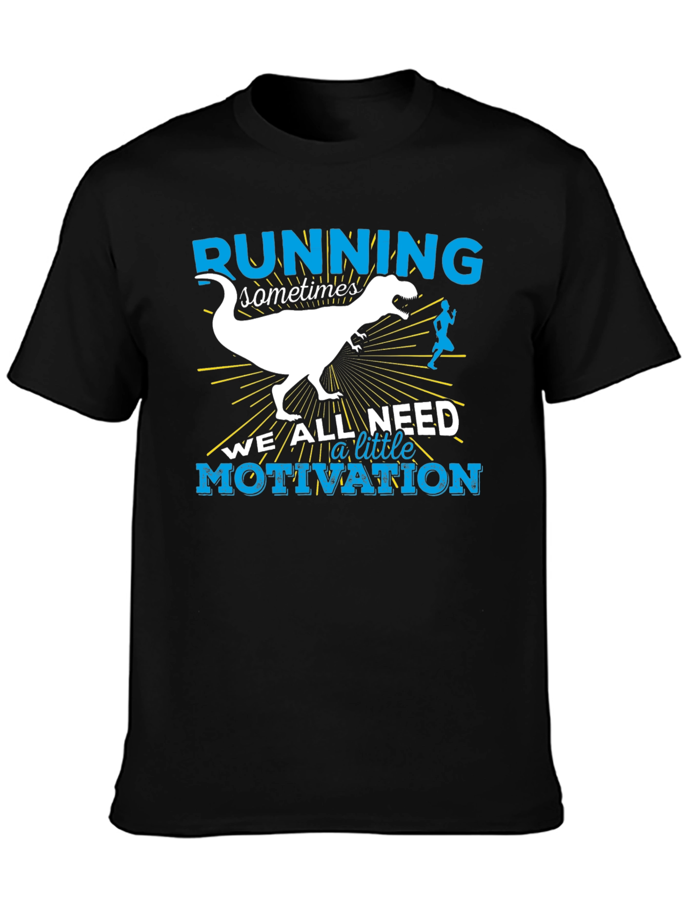 Running Motivation T-Shirt - Dinosaur Design