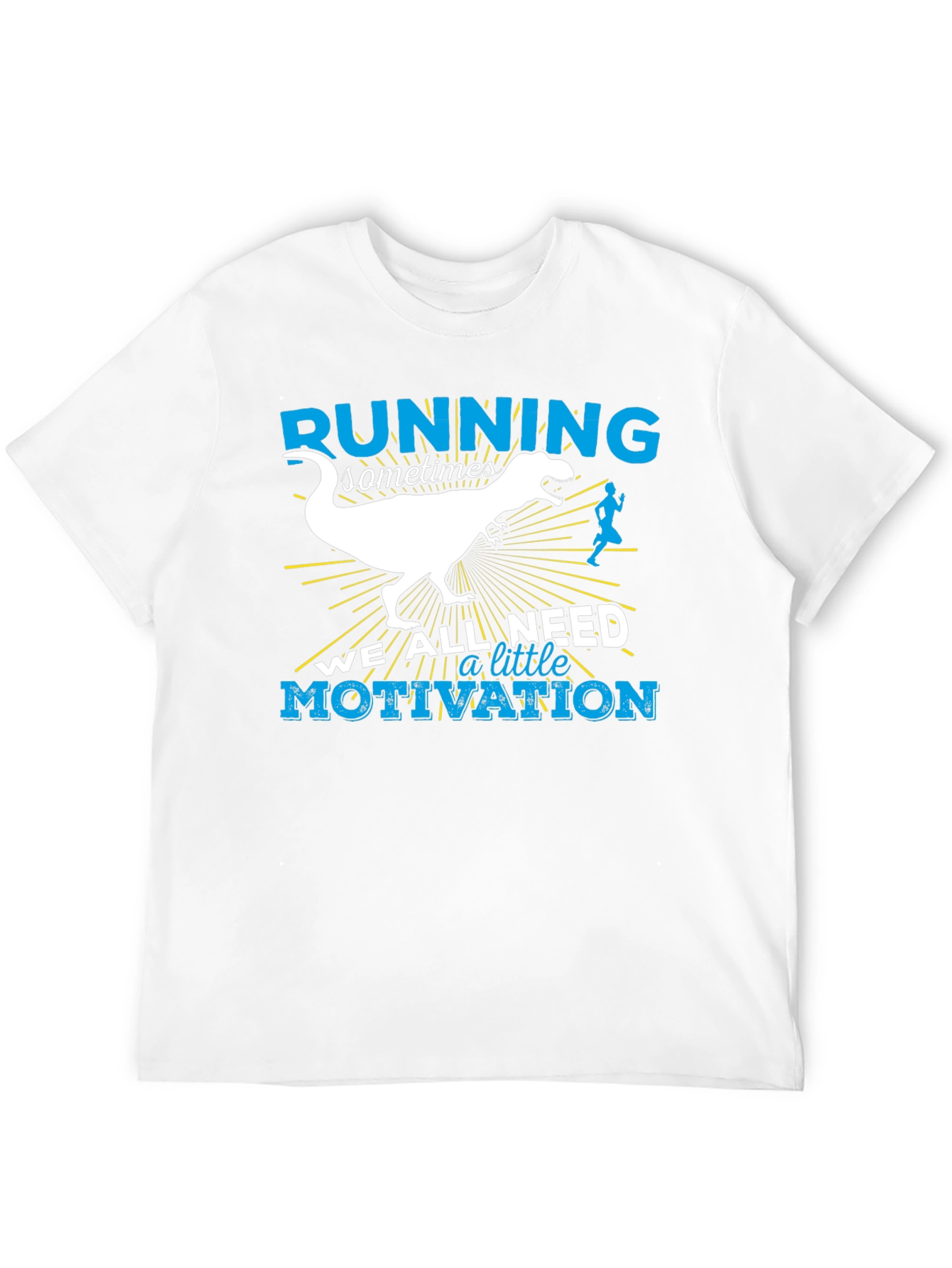 Running Motivation T-Shirt - Dinosaur Design
