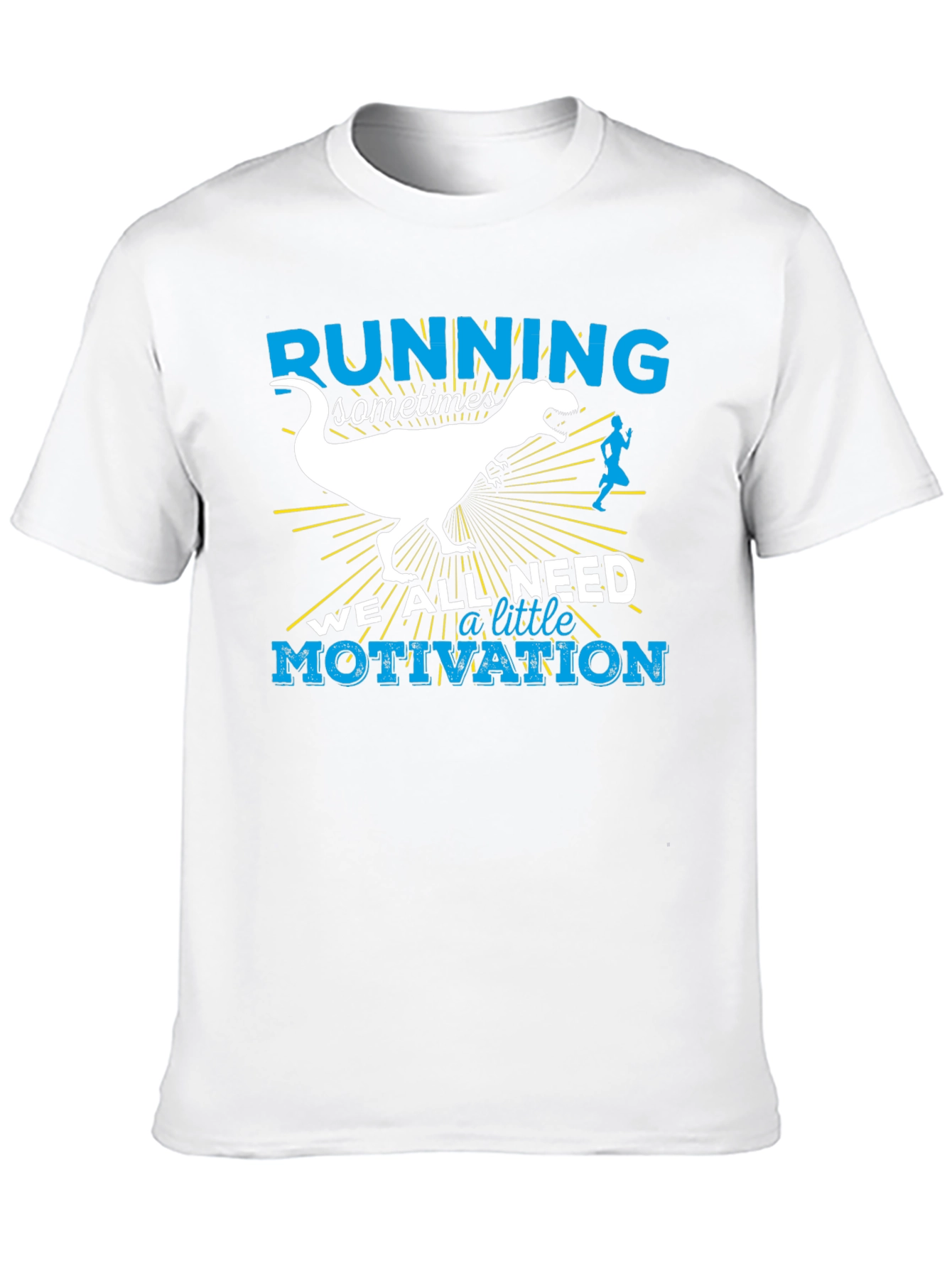 Running Motivation T-Shirt - Dinosaur Design