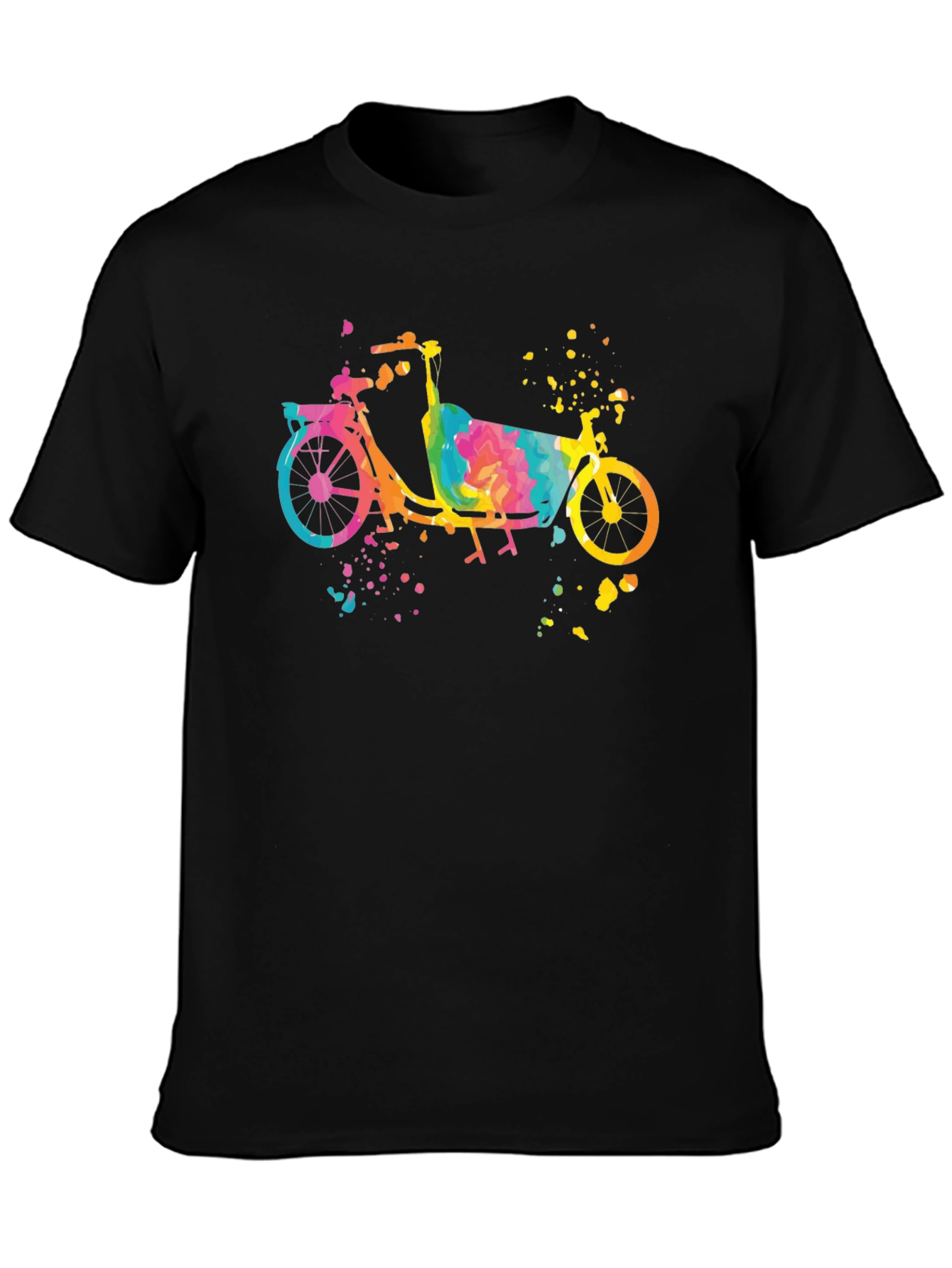 Watercolor Cargo Bike T-Shirt