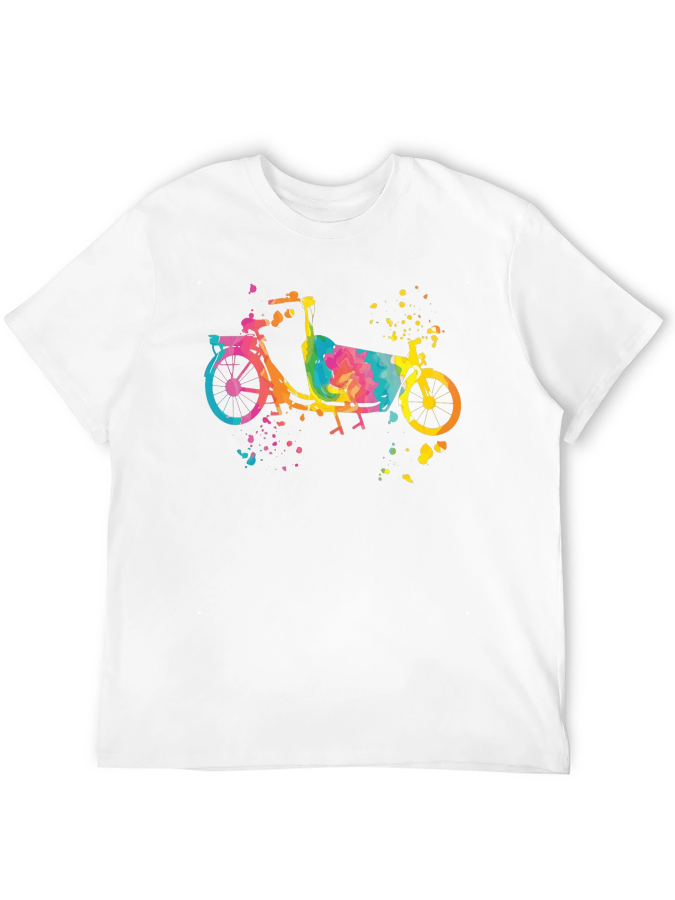 Watercolor Cargo Bike T-Shirt