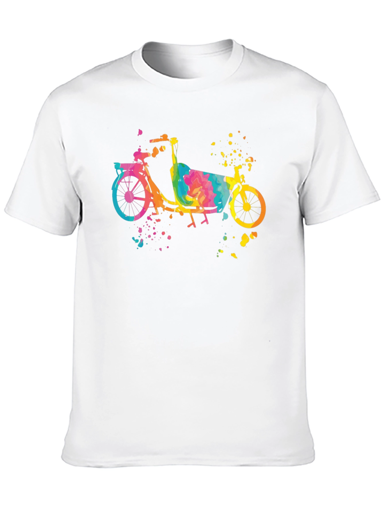 Watercolor Cargo Bike T-Shirt