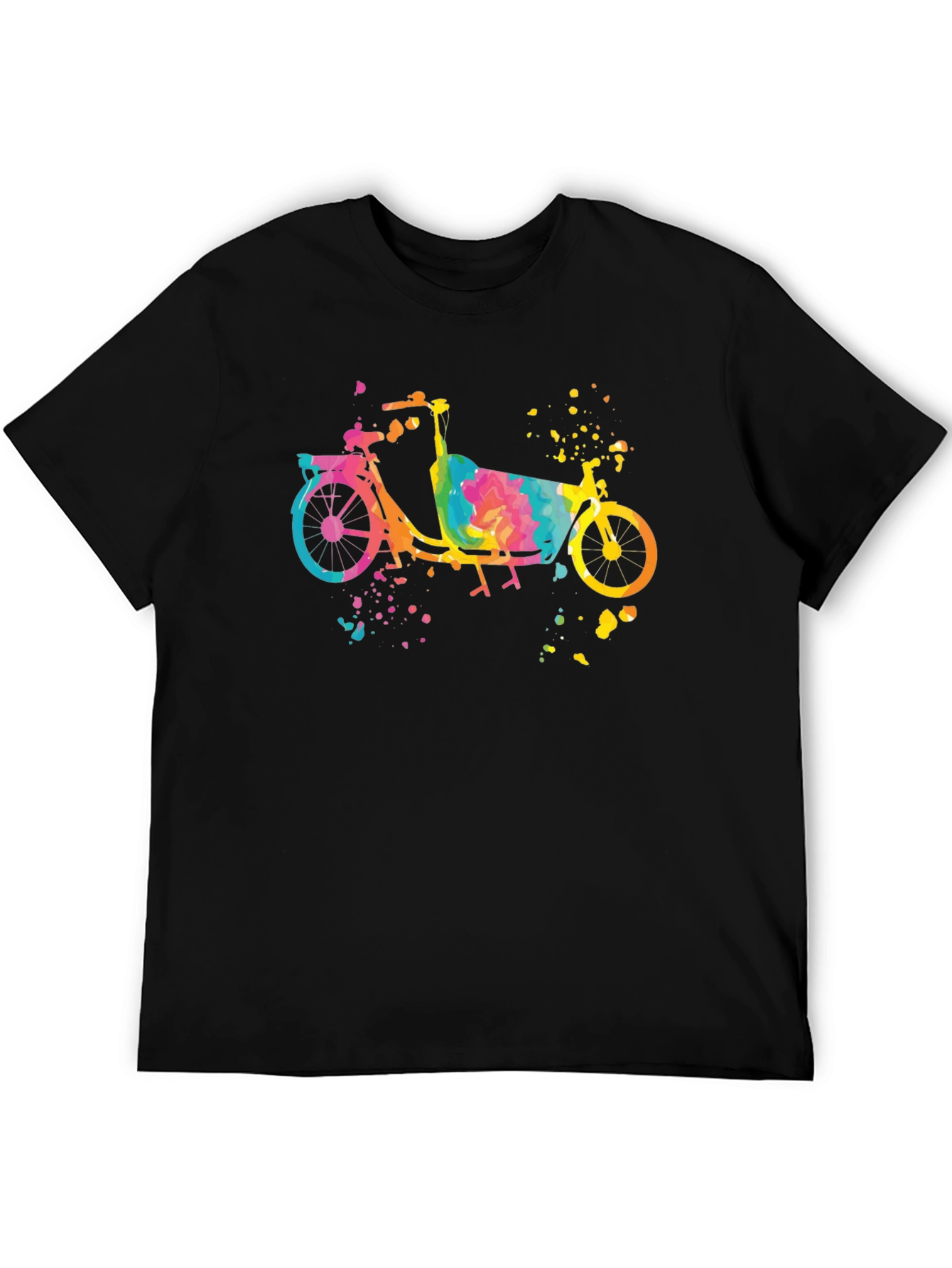 Watercolor Cargo Bike T-Shirt