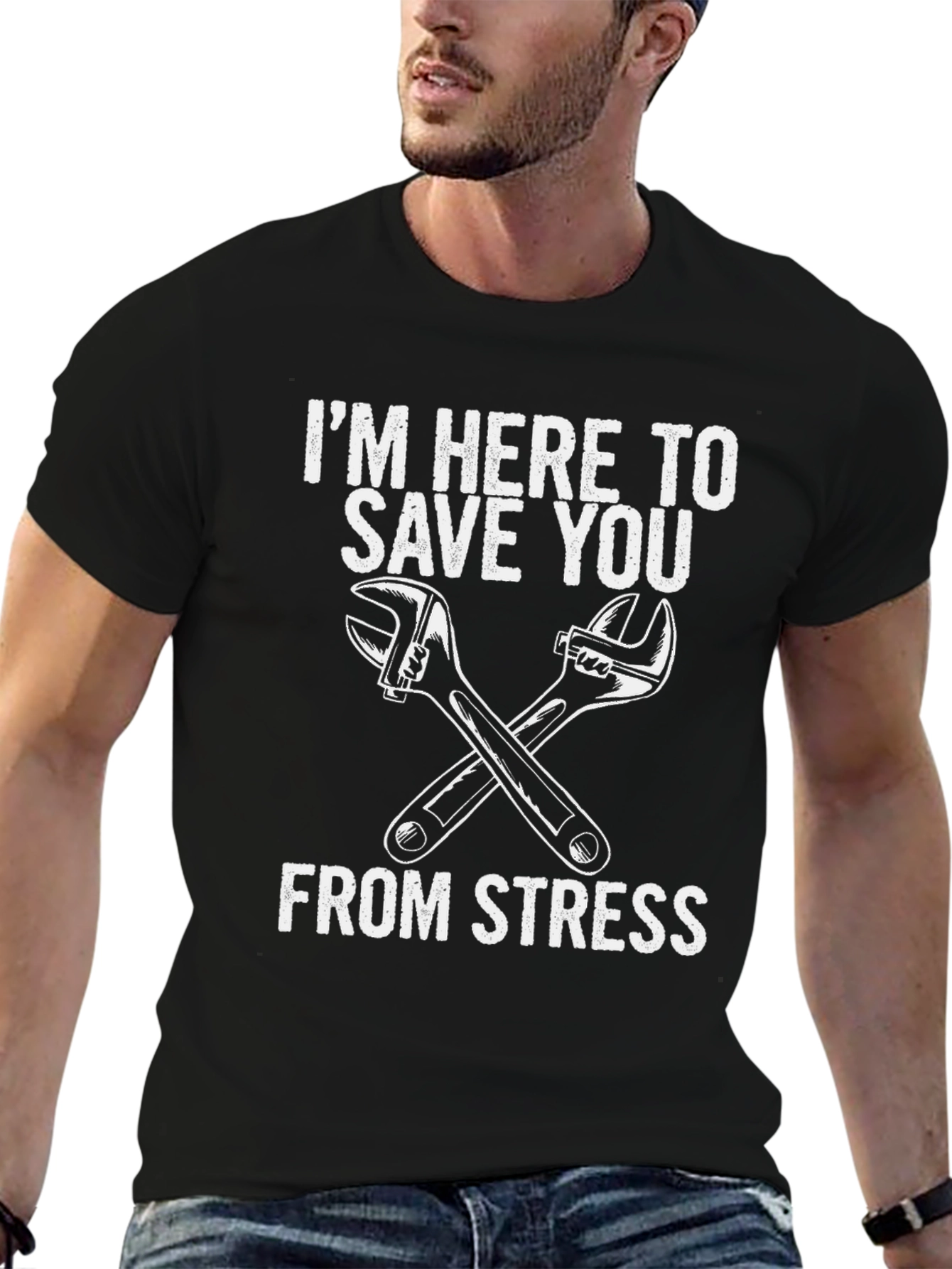 Stress Relief T-Shirt - Wrench Graphic