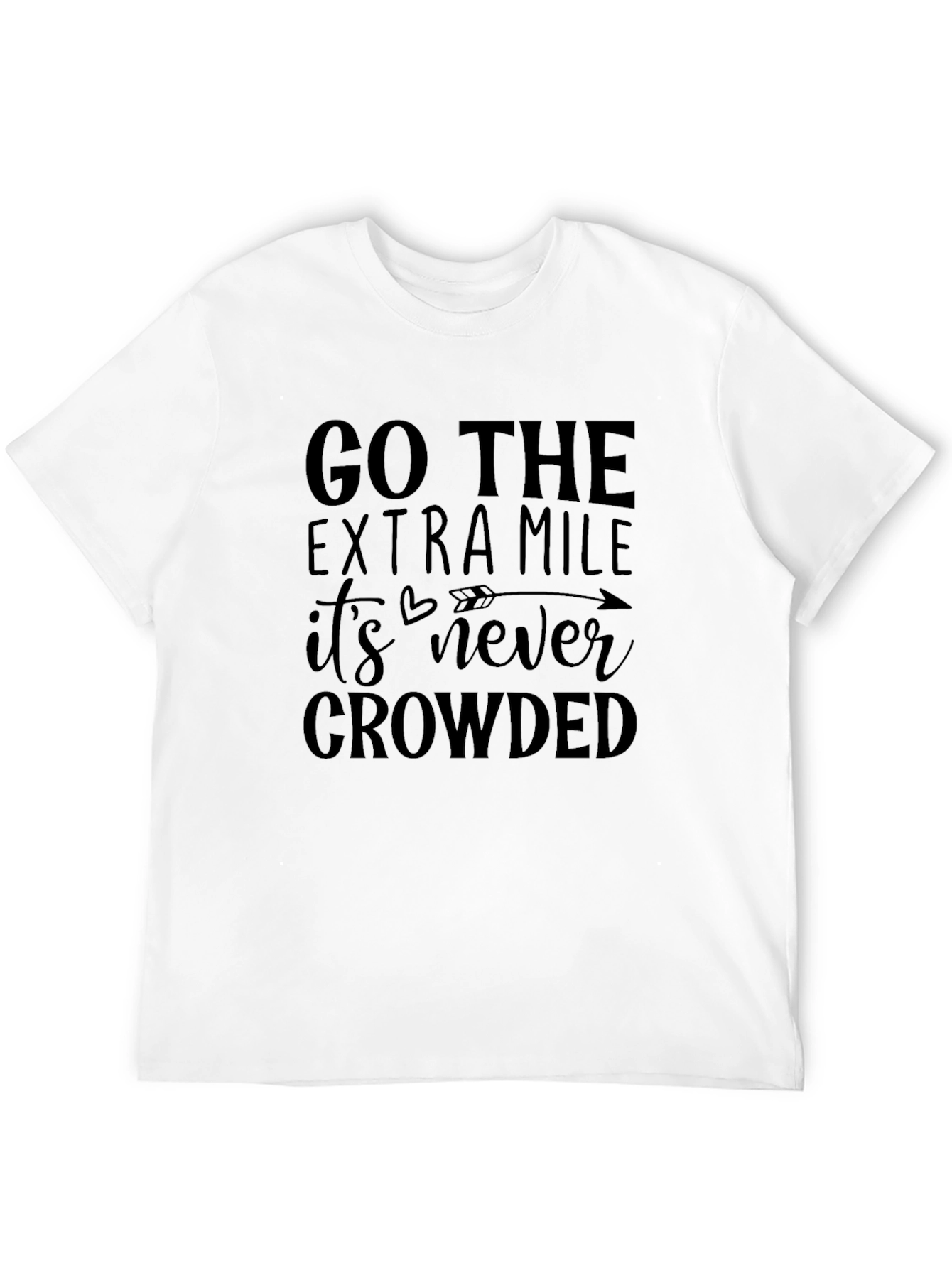 Motivational Black Graphic T-Shirt: Go The Extra Mile