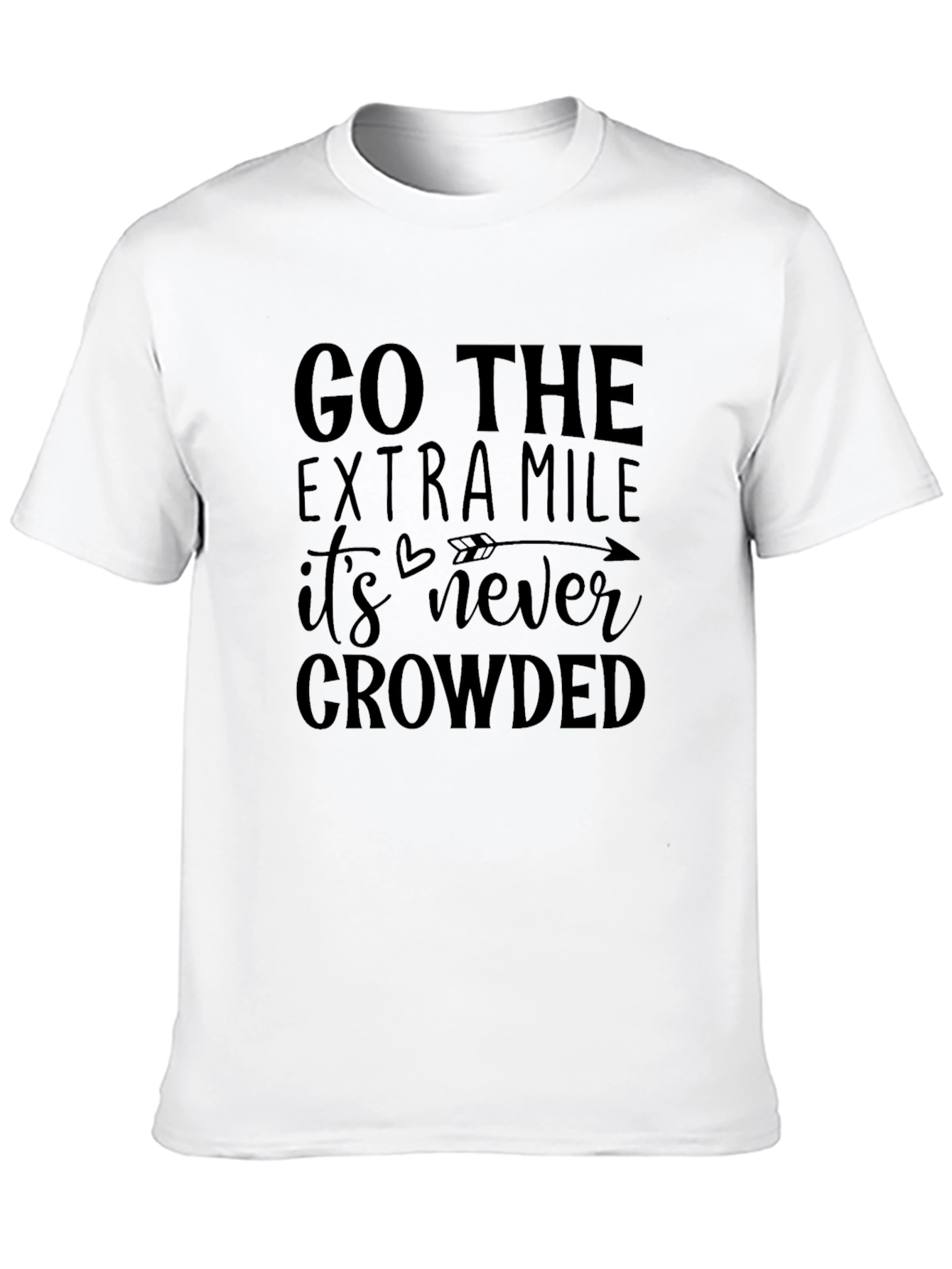 Motivational Black Graphic T-Shirt: Go The Extra Mile