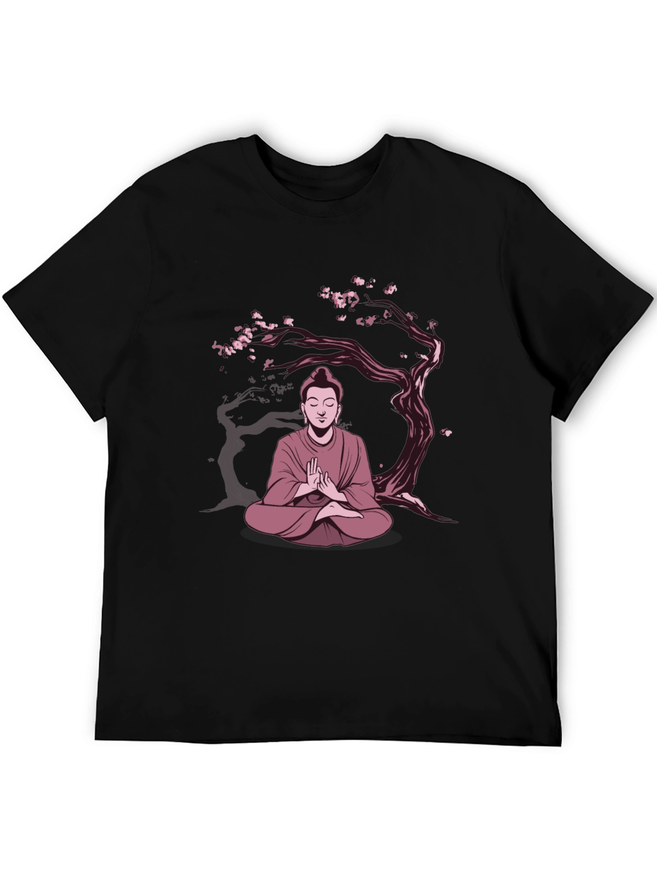 Buddha Under Sakura Tree Graphic Tee