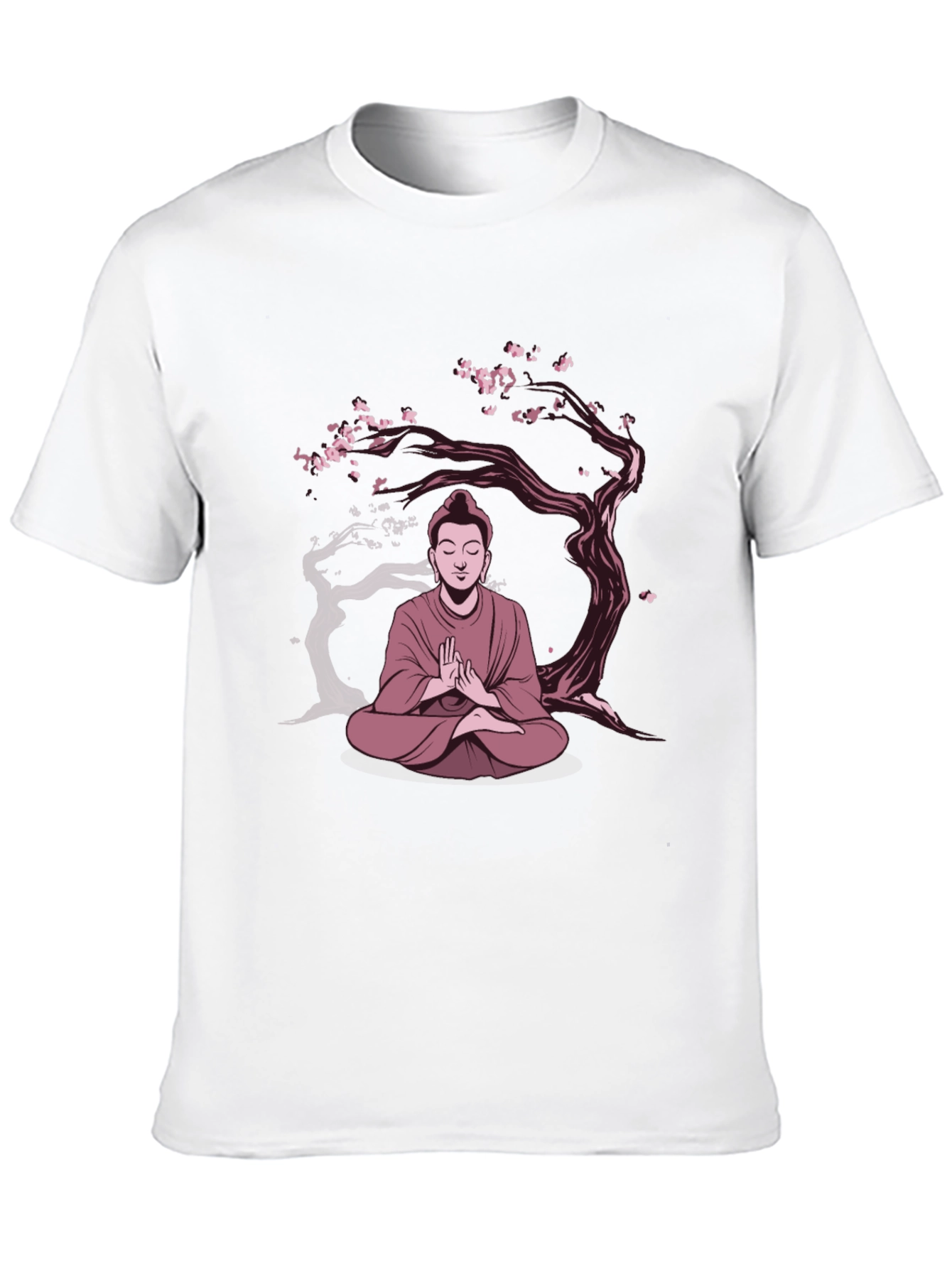Buddha Under Sakura Tree Graphic Tee
