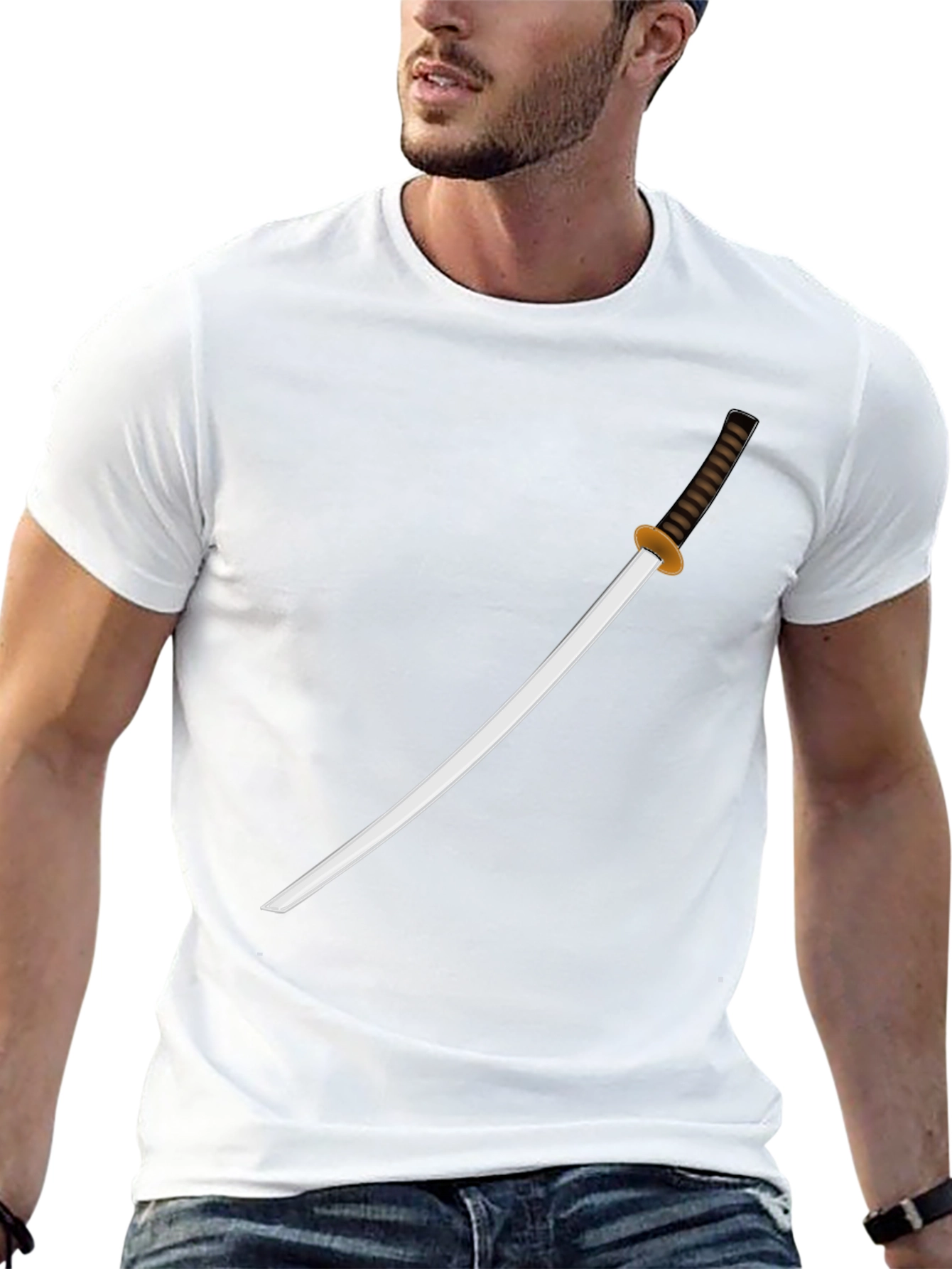 Katana Graphic T-Shirt - Classic Samurai Style