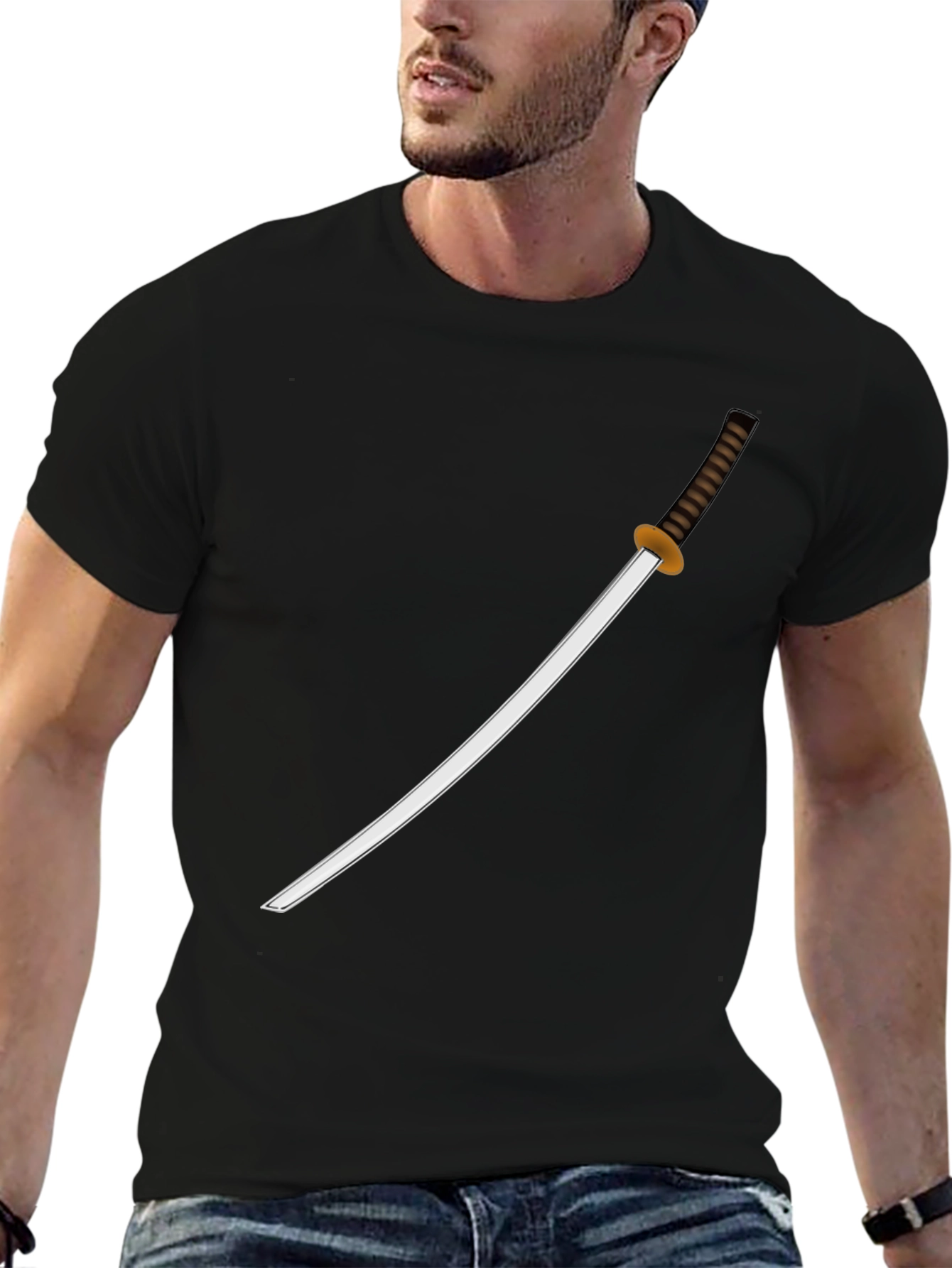 Katana Graphic T-Shirt - Classic Samurai Style