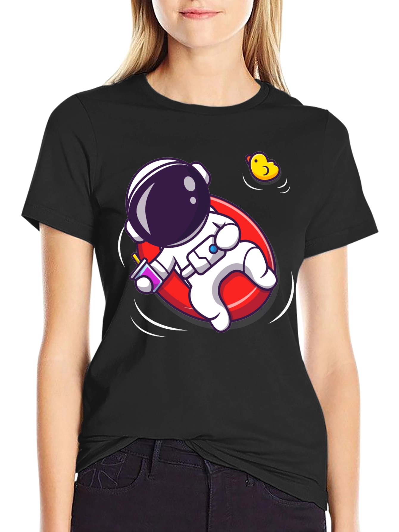 Astronaut Duck T-Shirt - Cosmic Fun!