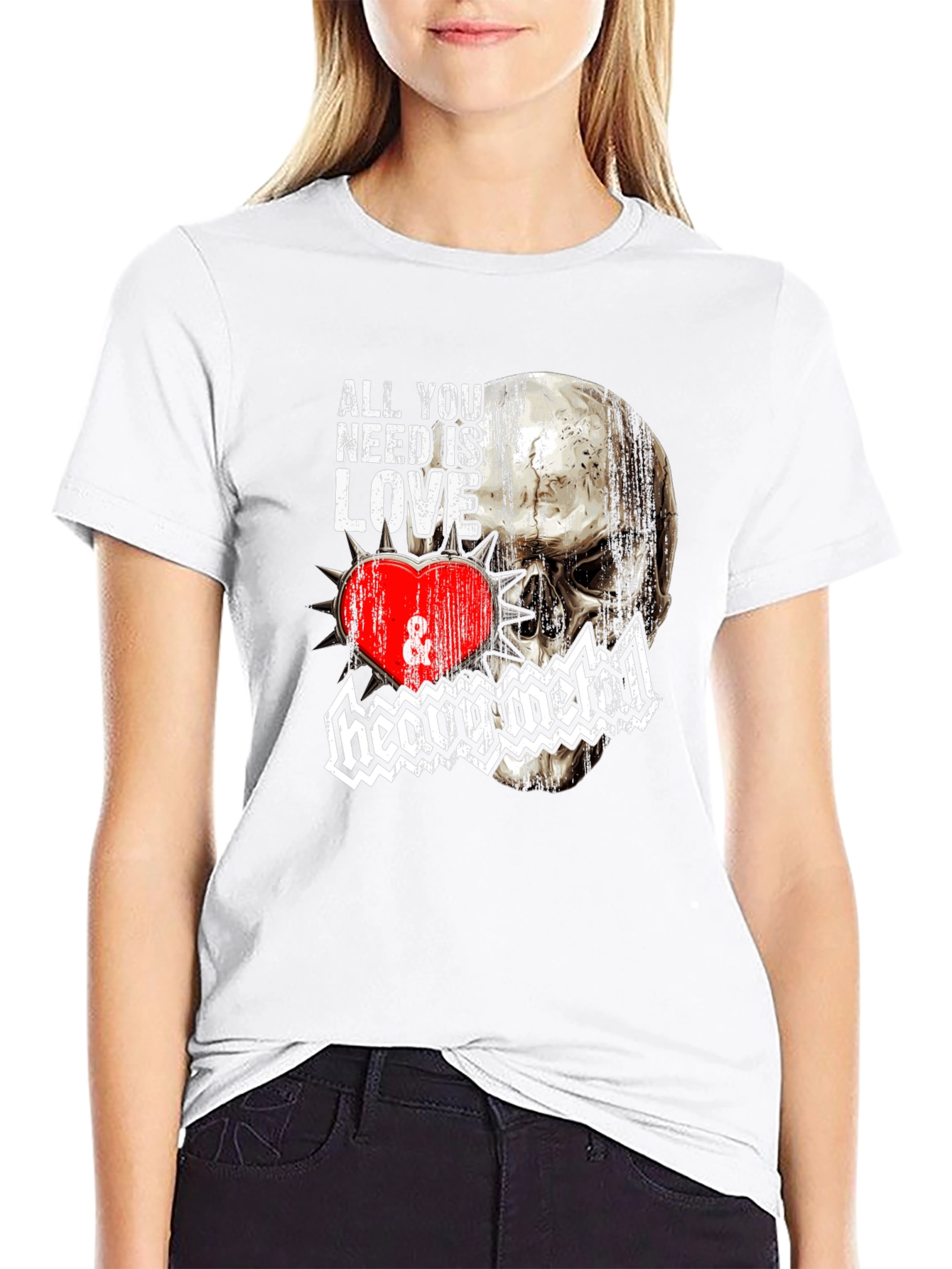 Skull & Metal Graphic T-Shirt - Rocker Style