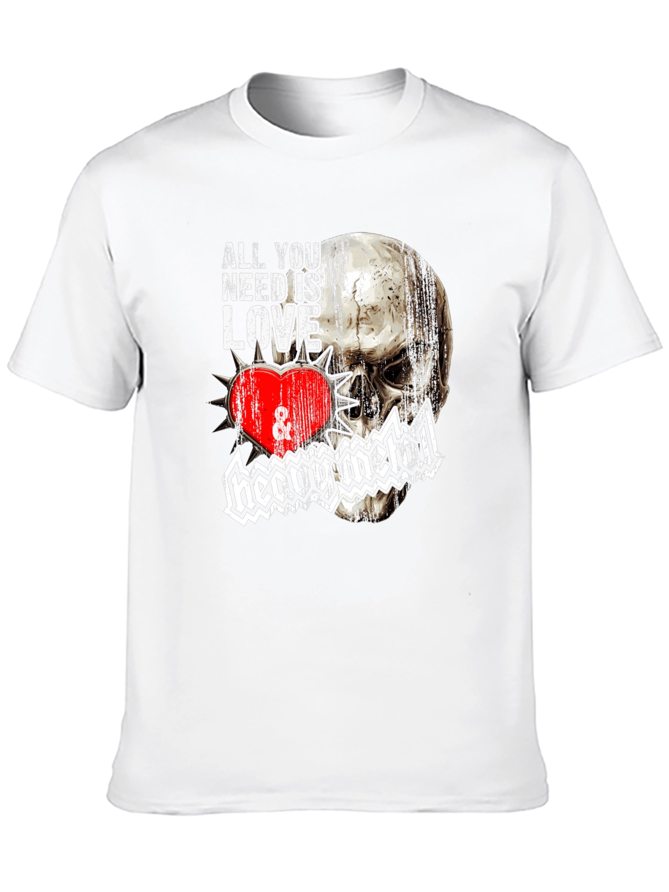Skull & Metal Graphic T-Shirt - Rocker Style