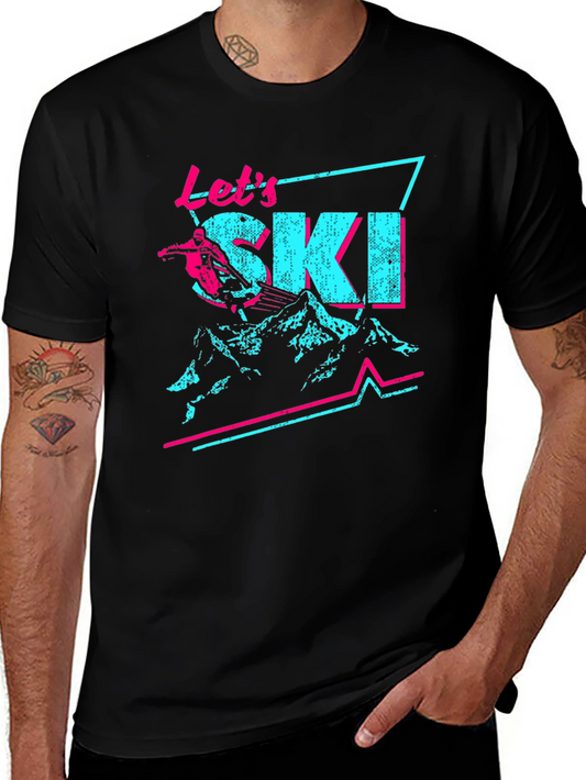 Retro Lets Ski Graphic Tee