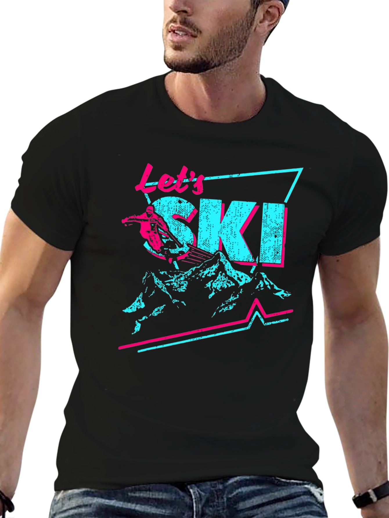 Retro Lets Ski Graphic Tee