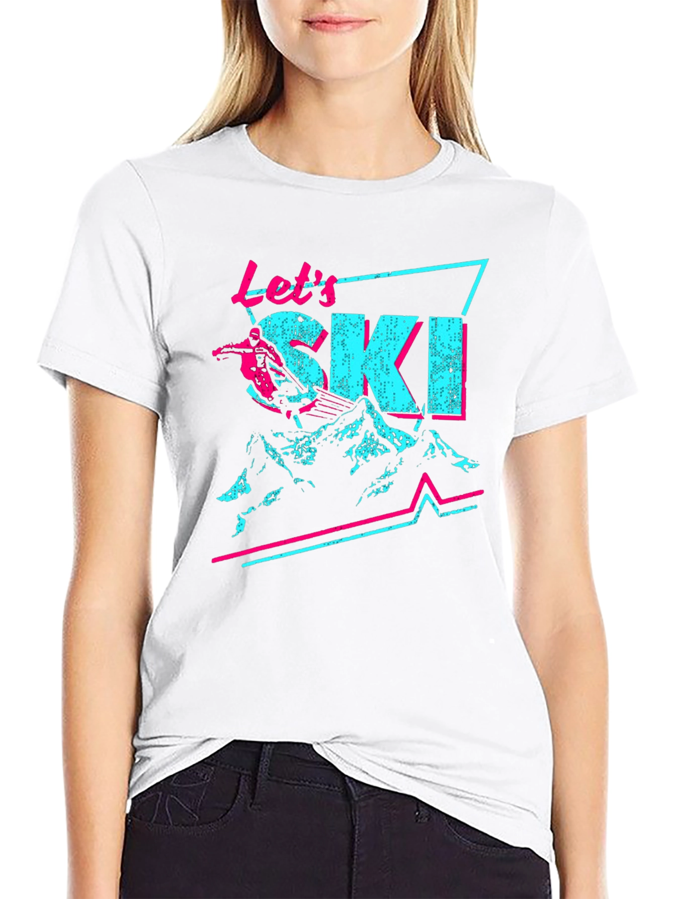 Retro Lets Ski Graphic Tee