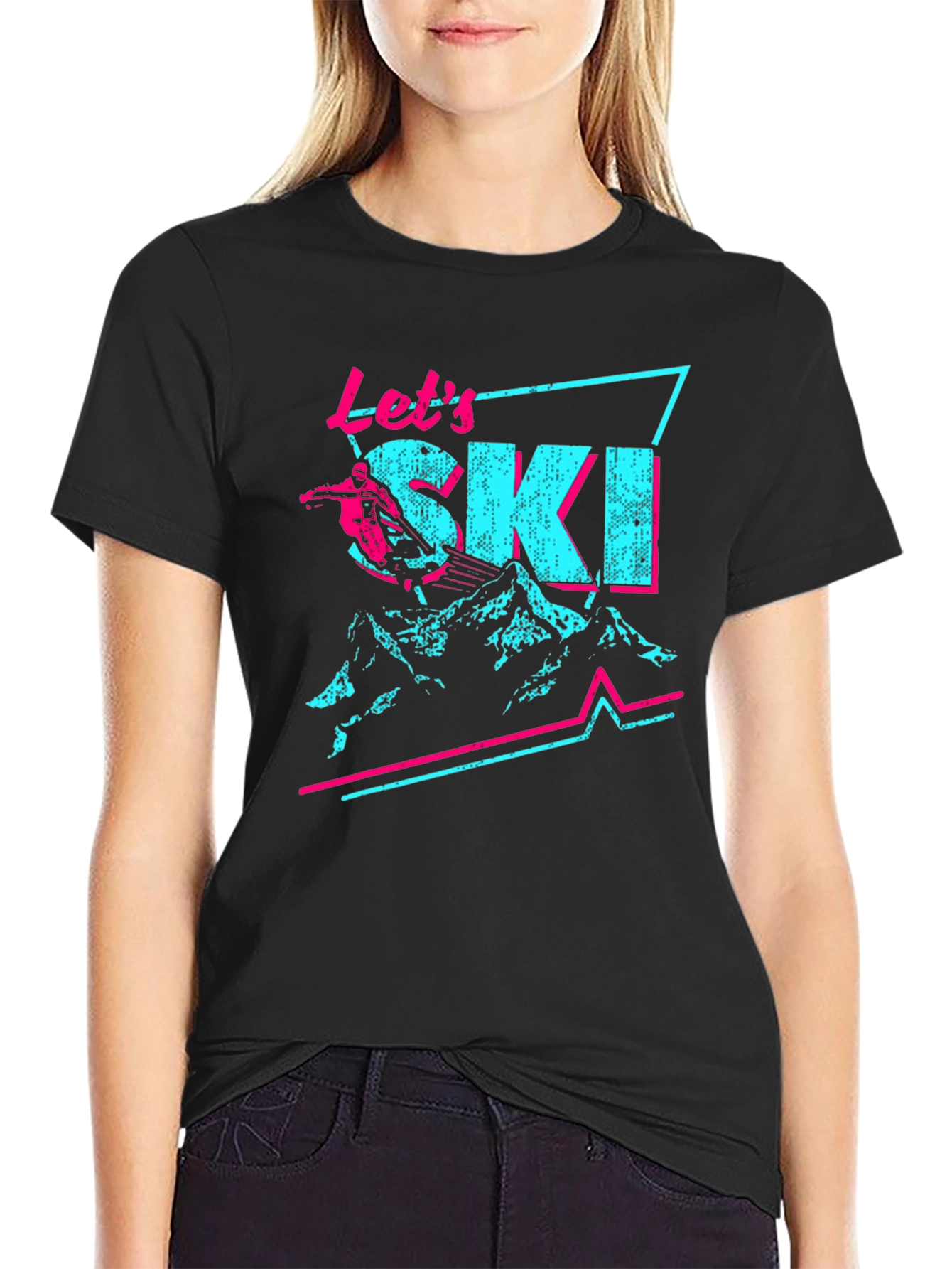 Retro Lets Ski Graphic Tee