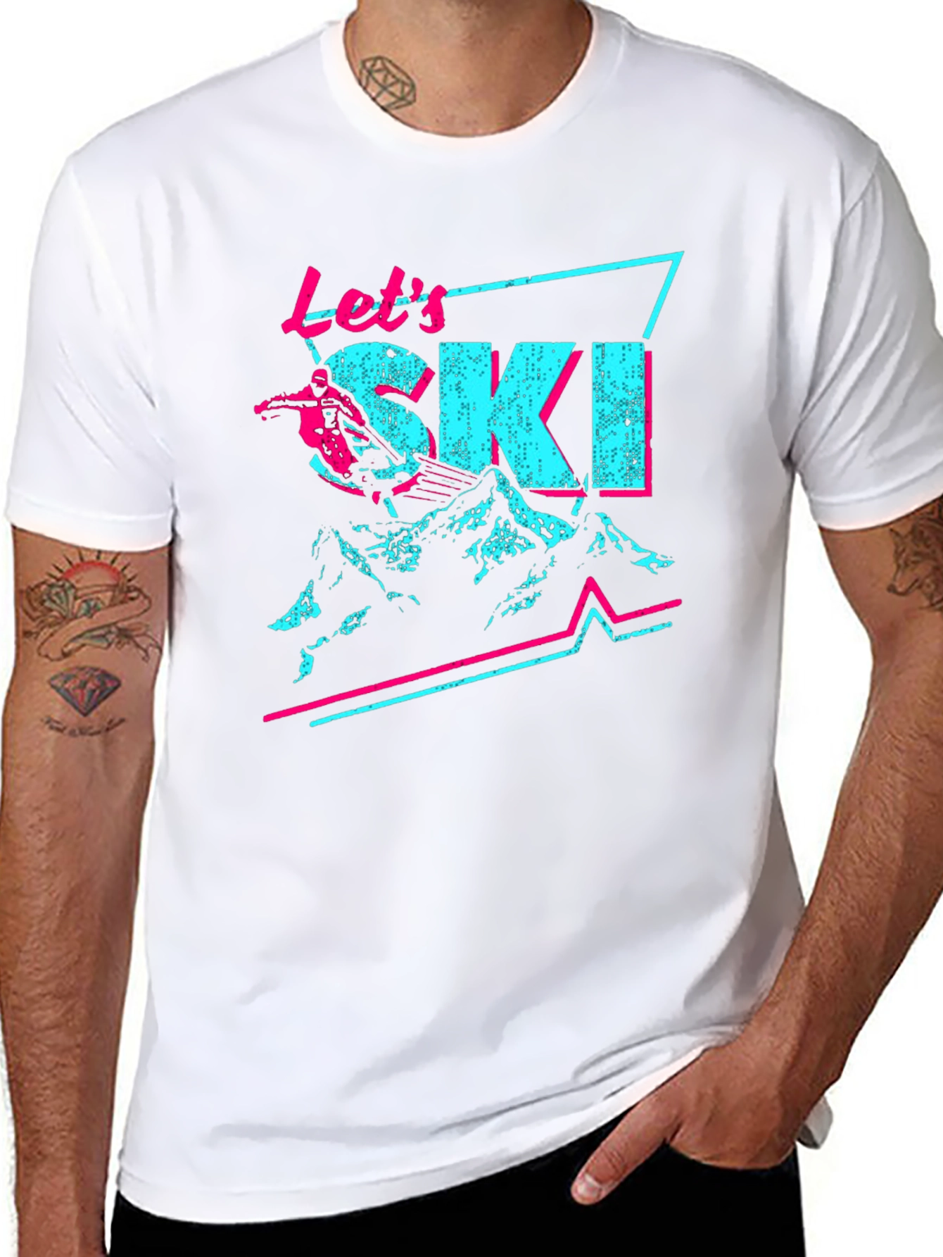 Retro Lets Ski Graphic Tee