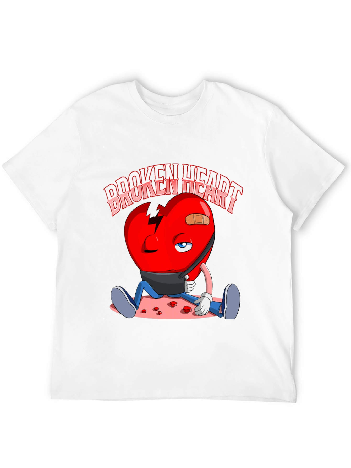 Broken Heart Graphic Print T-Shirt