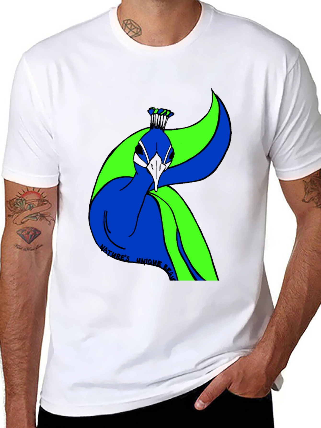 Natures Beauty Peacock Graphic Tee