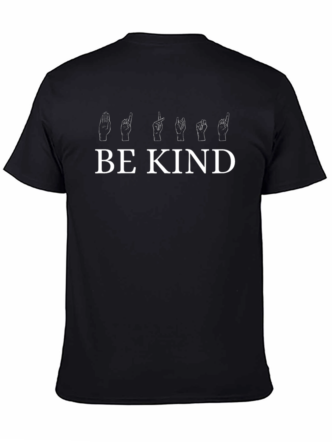 Be Kind Sign Language T-Shirt - Black