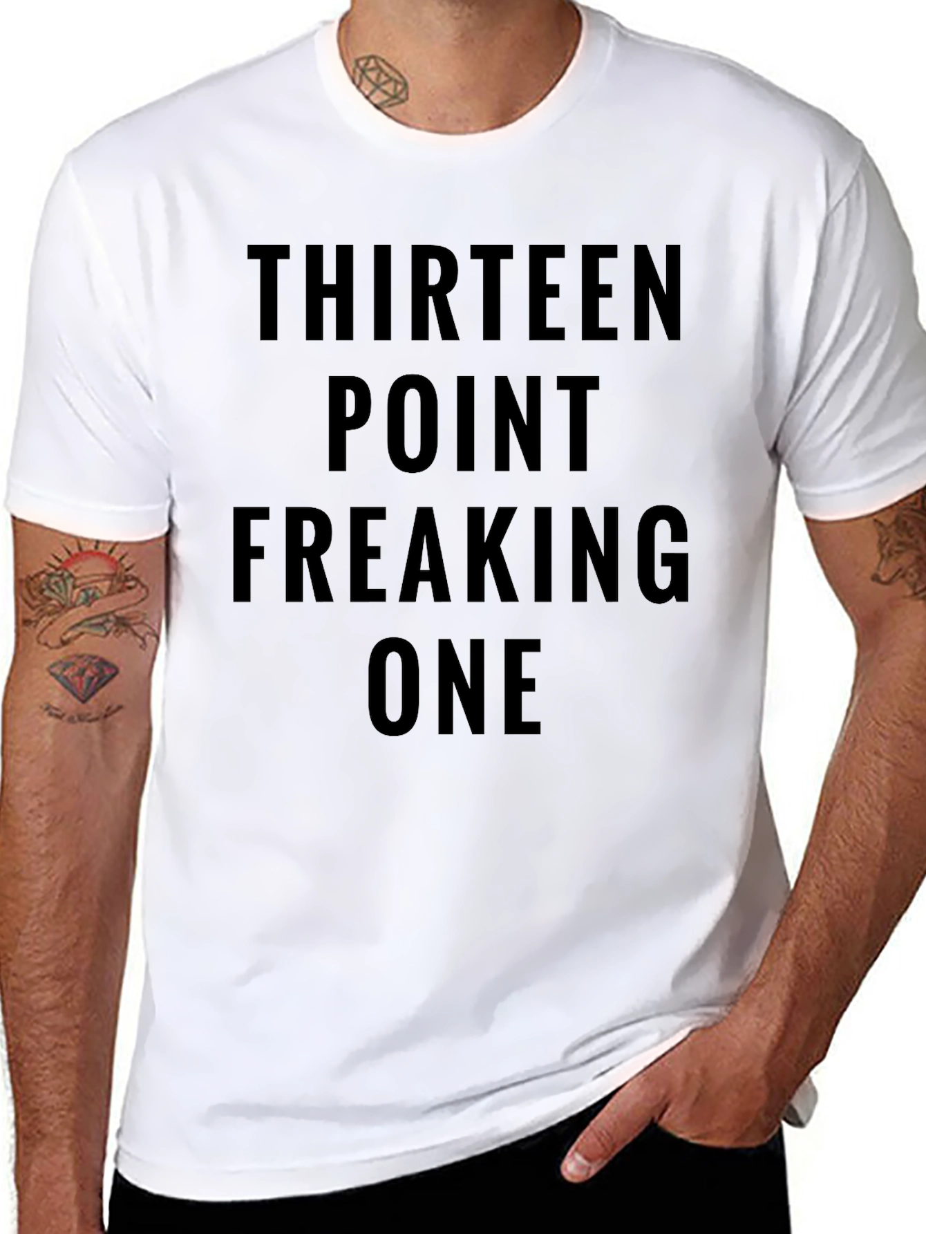 Thirteen Point Freaking One Black Tee