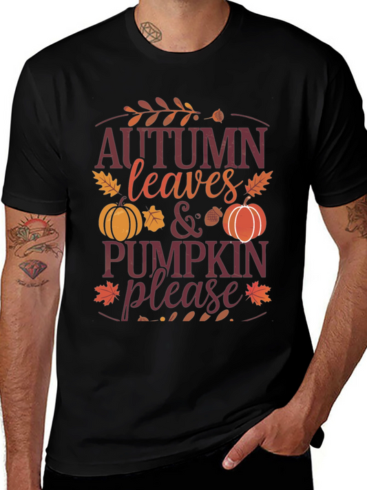 Autumn Leaves & Pumpkin Please Graphic Tee