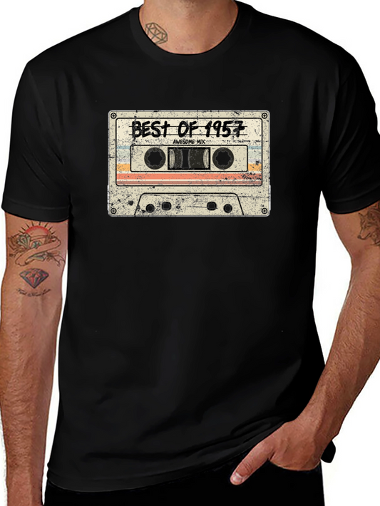 Best of 1957 Cassette Tape T-Shirt - Awesome Mix Birthday Gift