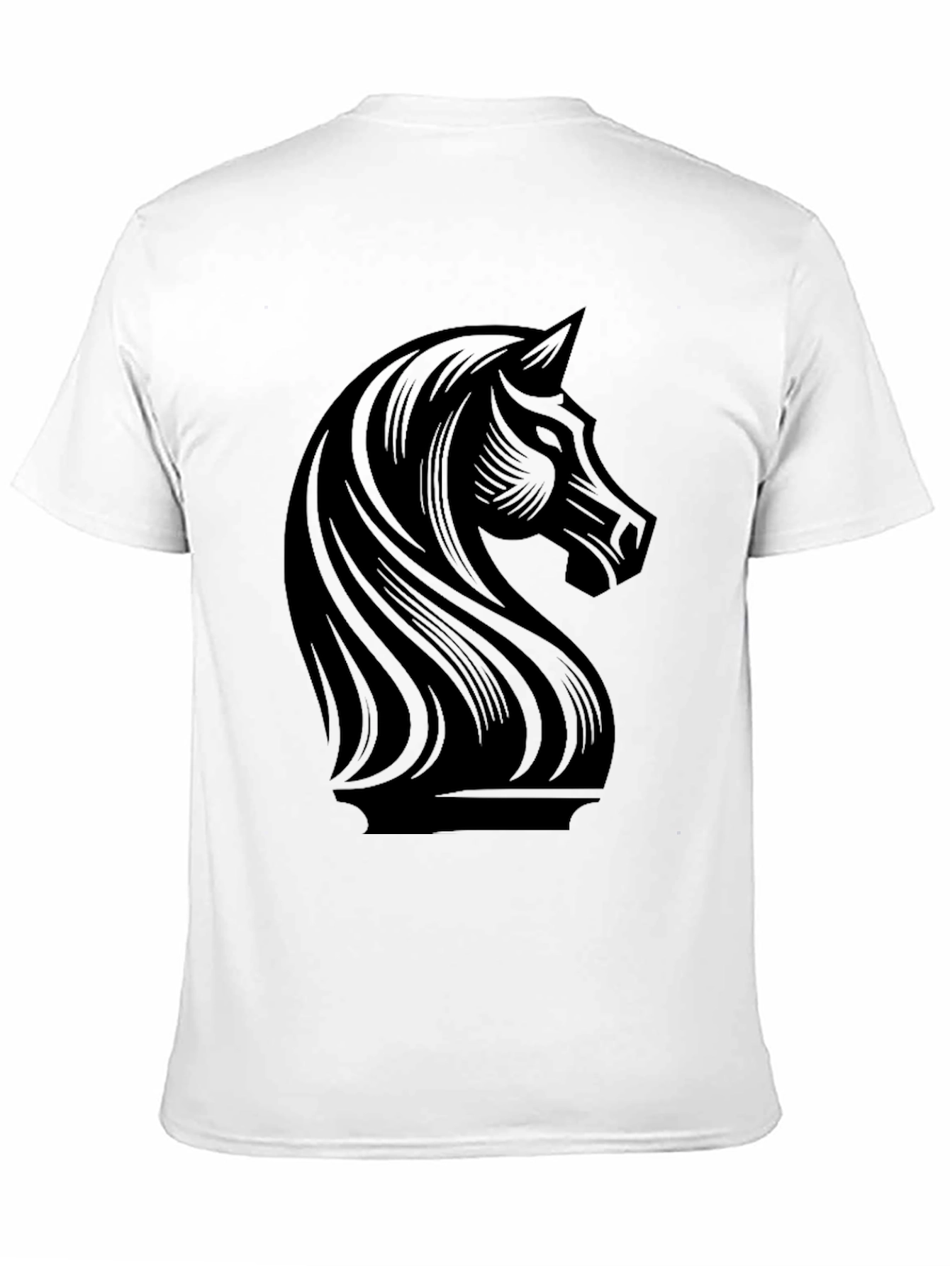 Chess Knight Graphic Tee - Stylish Black T-Shirt