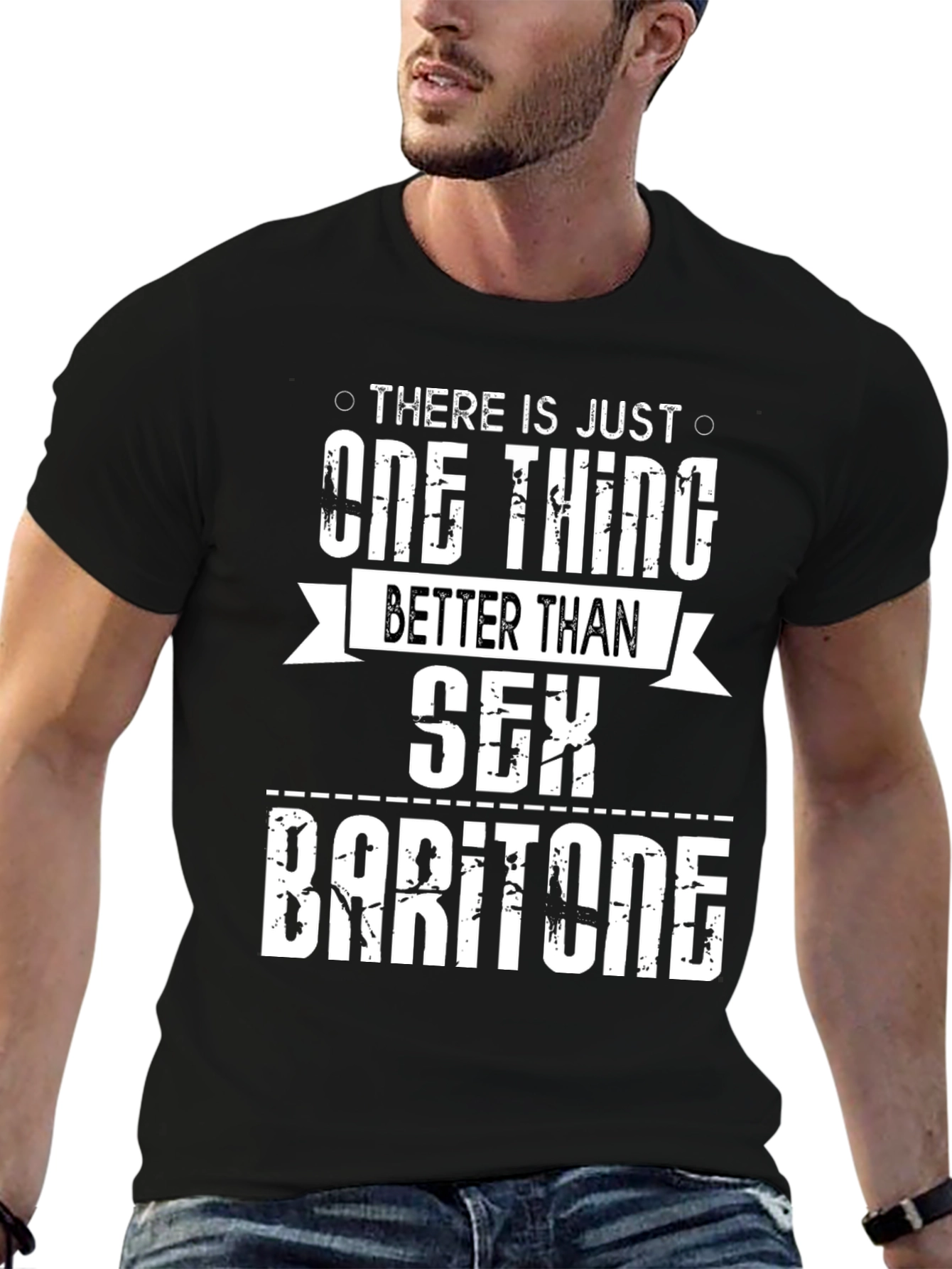 Funny Baritone T-Shirt: One Thing Better Than Sex!