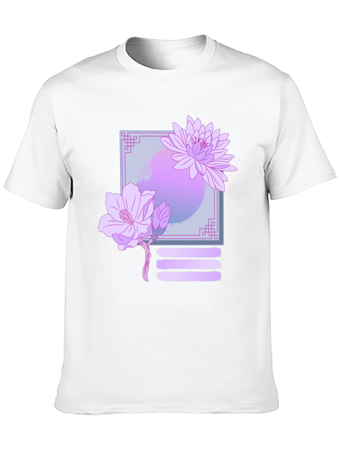 Floral Graphic Print Black T-Shirt