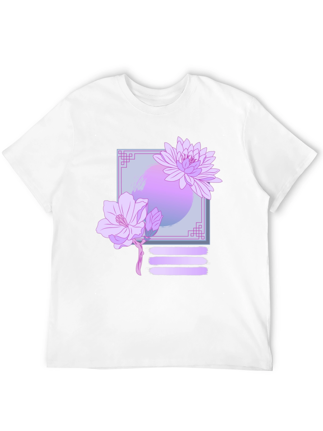 Floral Graphic Print Black T-Shirt