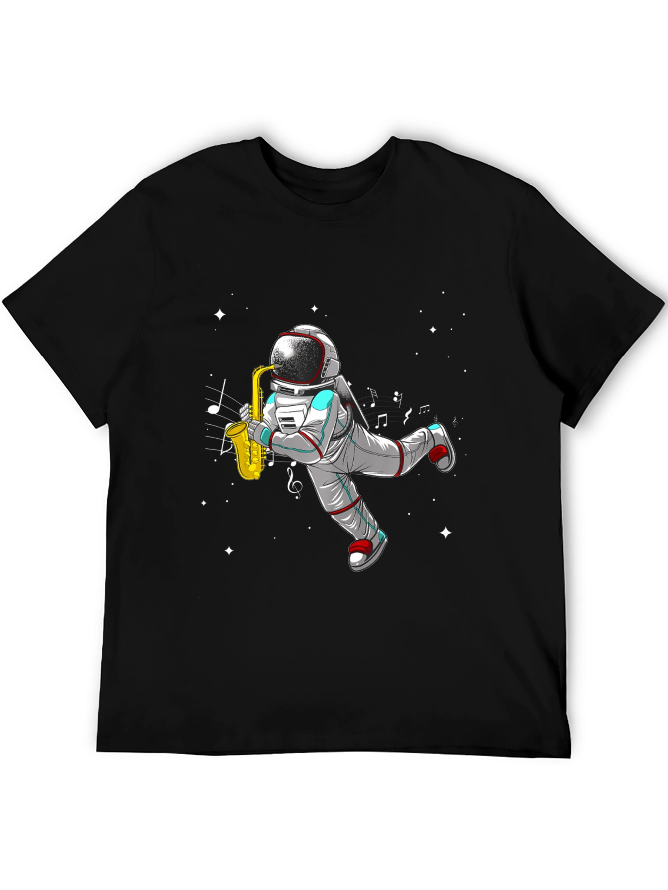 Astronaut Saxophone T-Shirt - Space Musician Tee