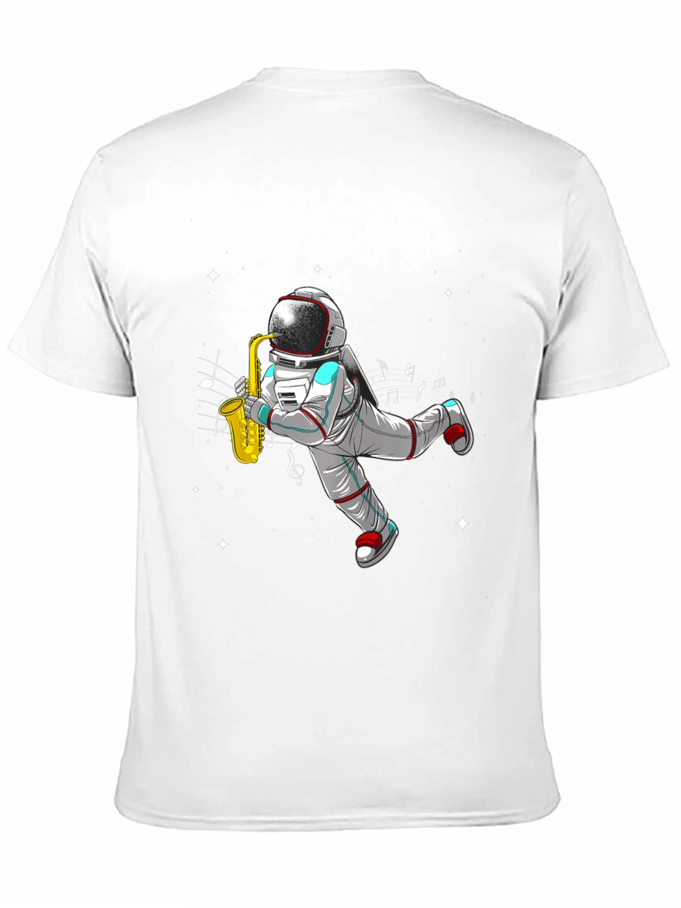 Astronaut Saxophone T-Shirt - Space Musician Tee