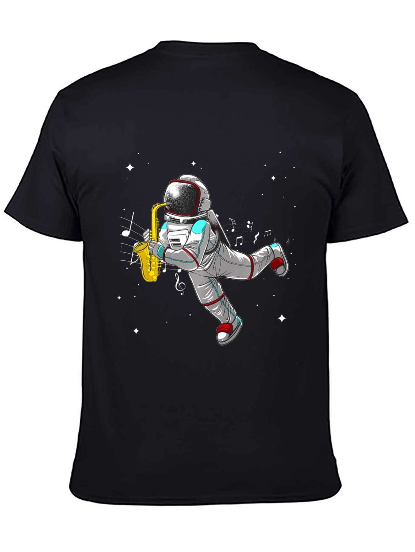 Astronaut Saxophone T-Shirt - Space Musician Tee