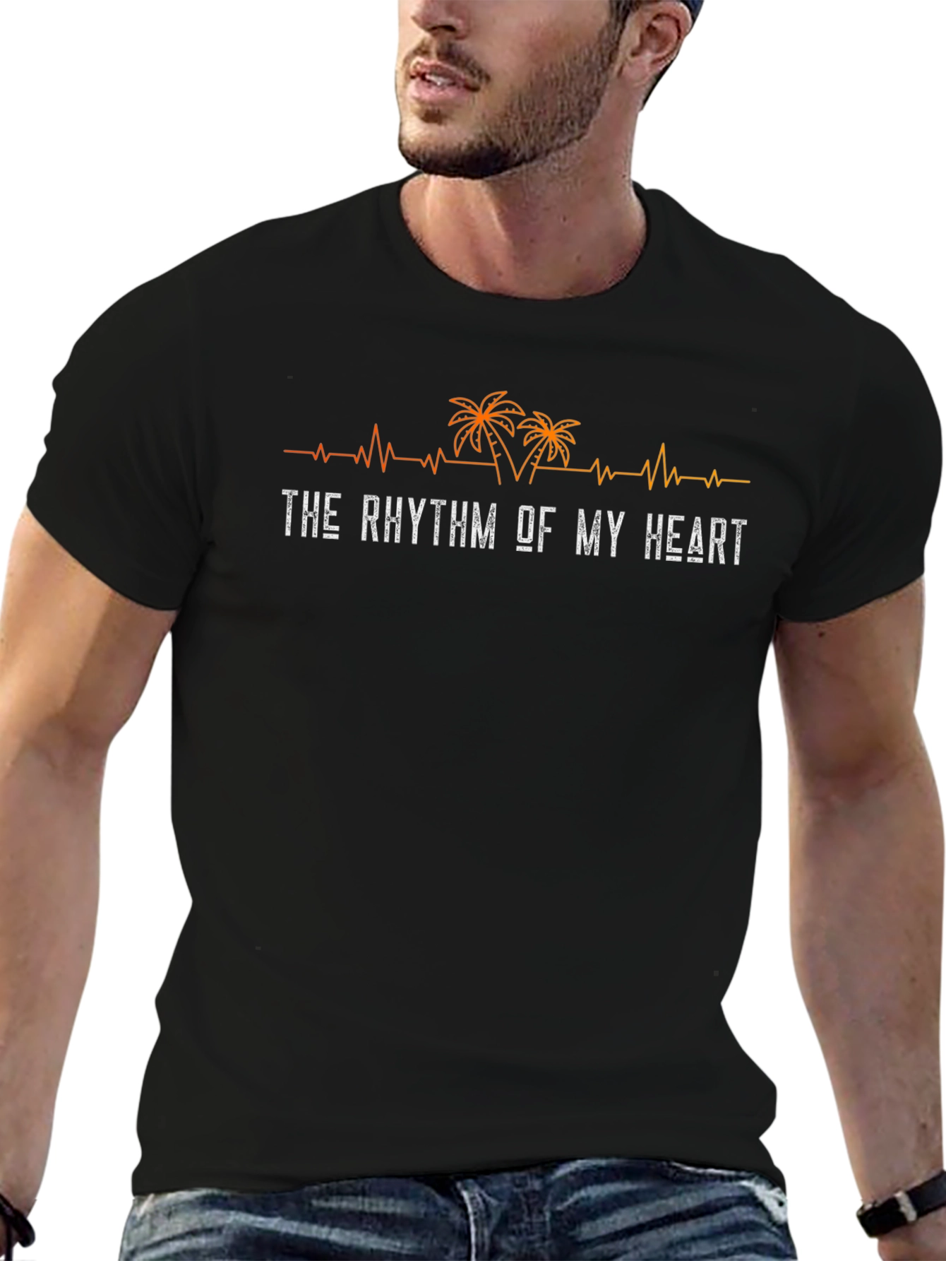 Rhythm of My Heart Black Graphic Tee