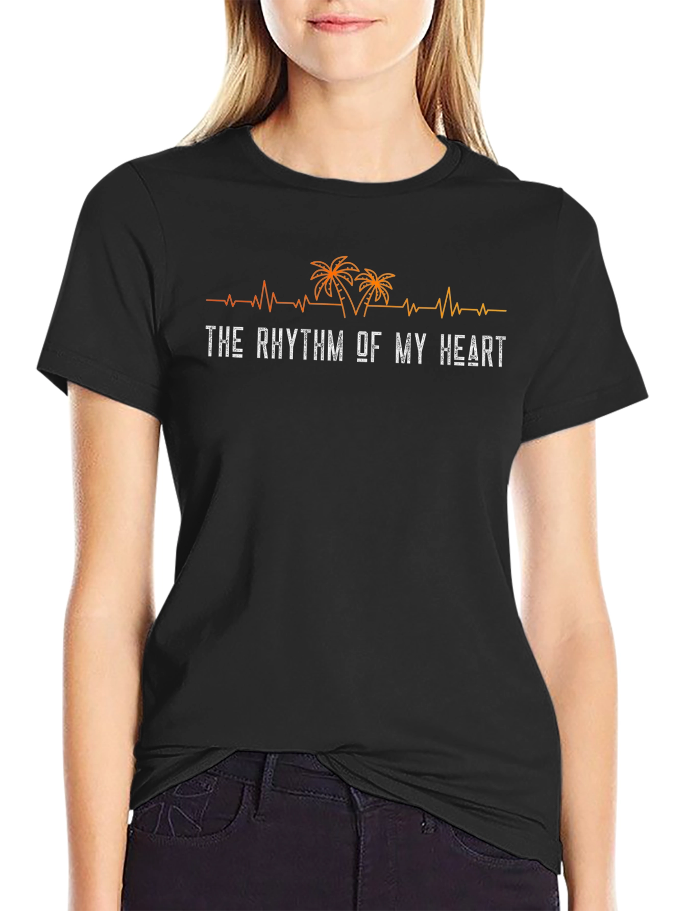 Rhythm of My Heart Black Graphic Tee