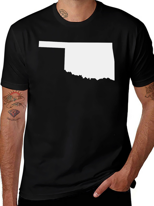 Oklahoma State Outline T-Shirt - Black
