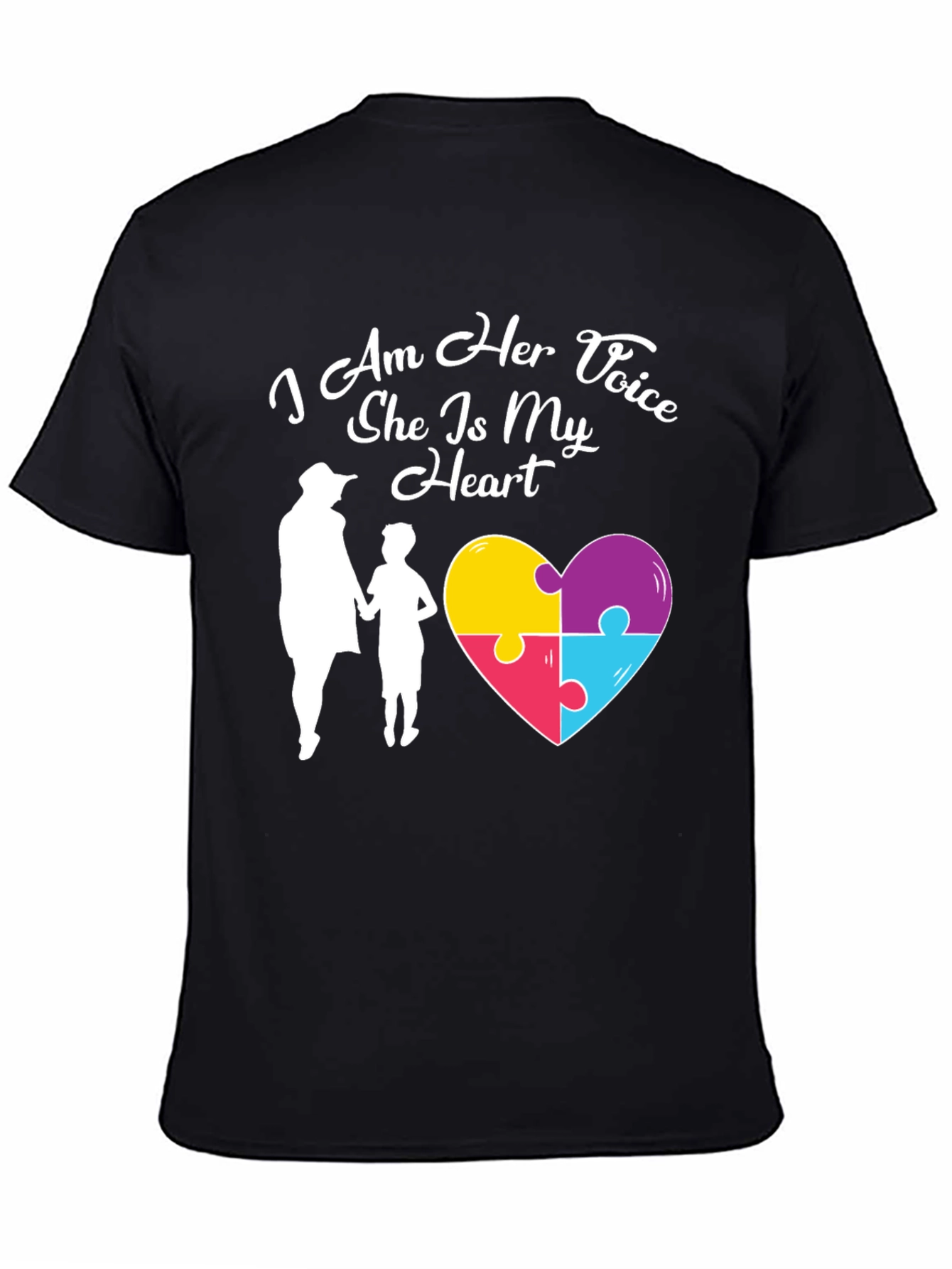 Autism Awareness T-Shirt - I Am Her Voice Heart
