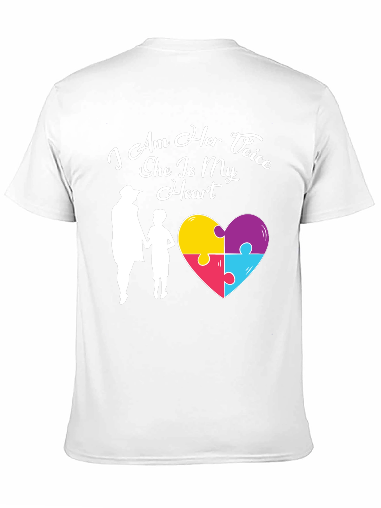 Autism Awareness T-Shirt - I Am Her Voice Heart