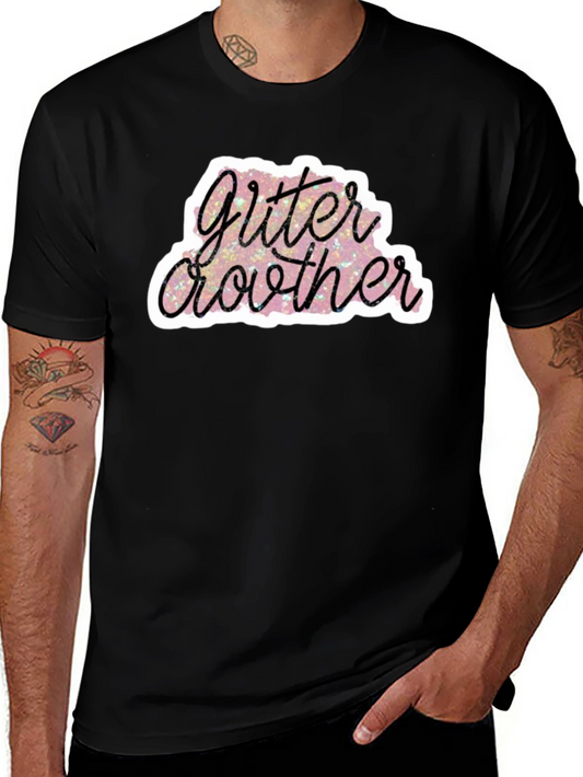Glitter Brother Black T-Shirt - Sparkly Fun Design