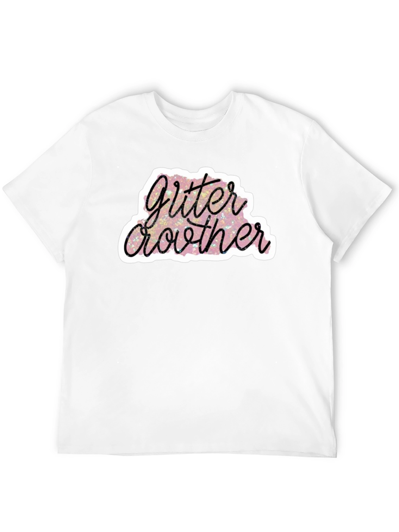 Glitter Brother Black T-Shirt - Sparkly Fun Design