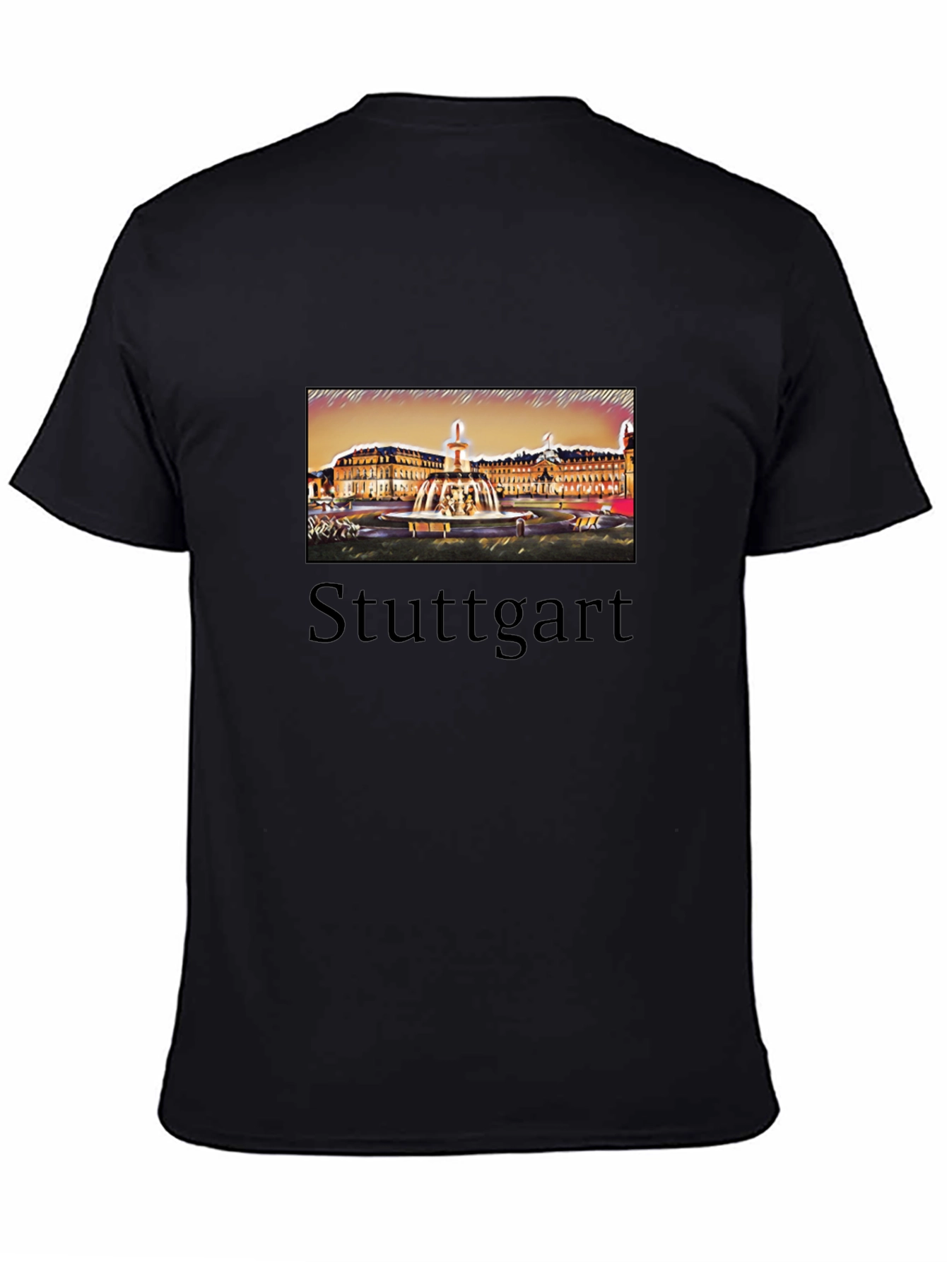 Stuttgart T-Shirt Black City Design