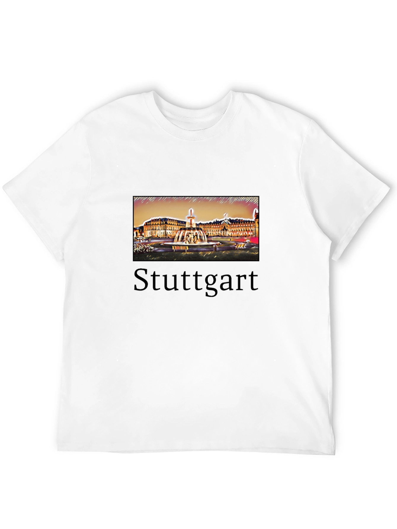 Stuttgart T-Shirt Black City Design