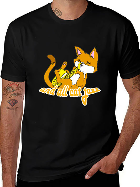 Cool Cat Jazz Black T-Shirt